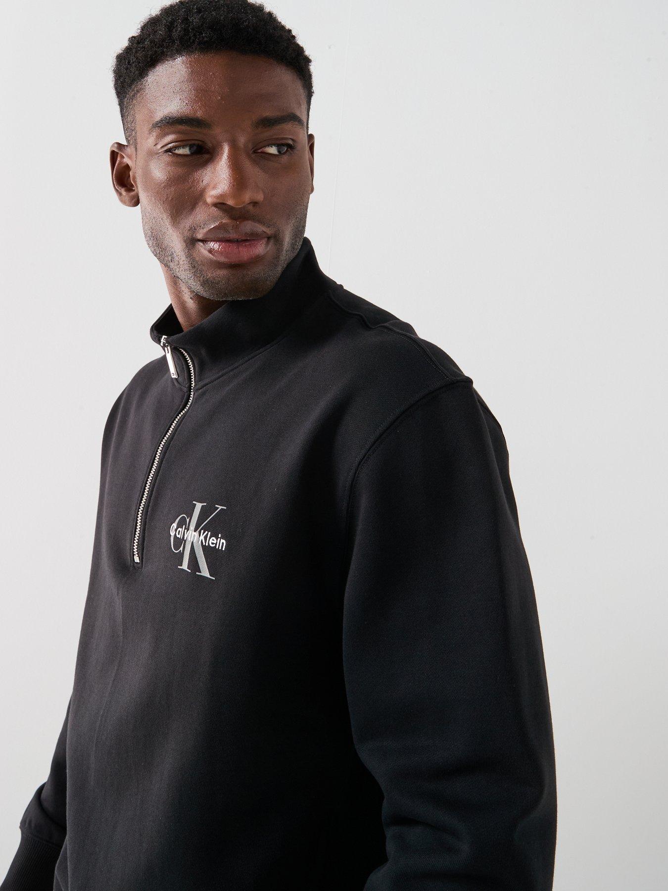 calvin-klein-jeans-monogram-logo-14-zip-sweatshirt-blackdetail