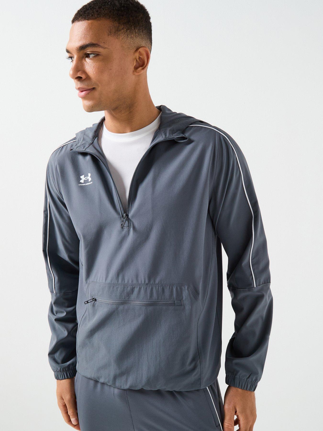 UNDER ARMOUR Mens Challenger Warmup Jacket - Grey