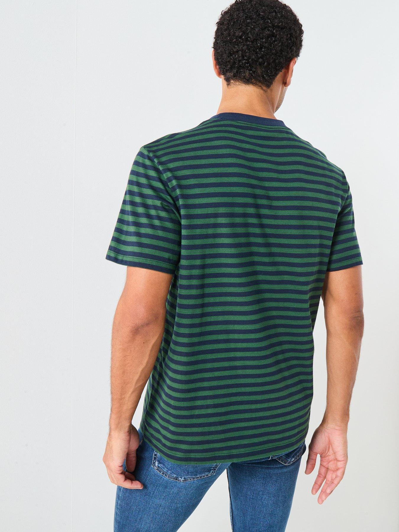 calvin-klein-jeans-large-monogram-stripe-t-shirt-greenstillFront