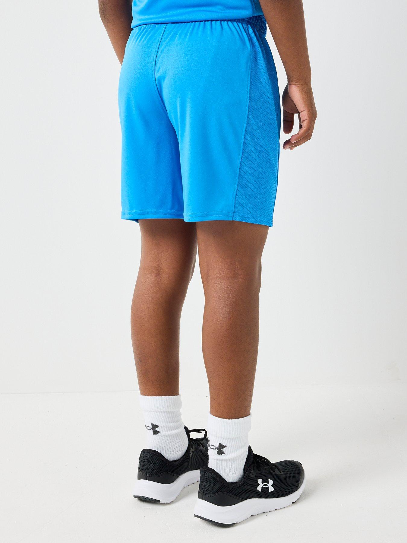 under-armour-junior-boys-challenger-knit-shorts-bluestillFront