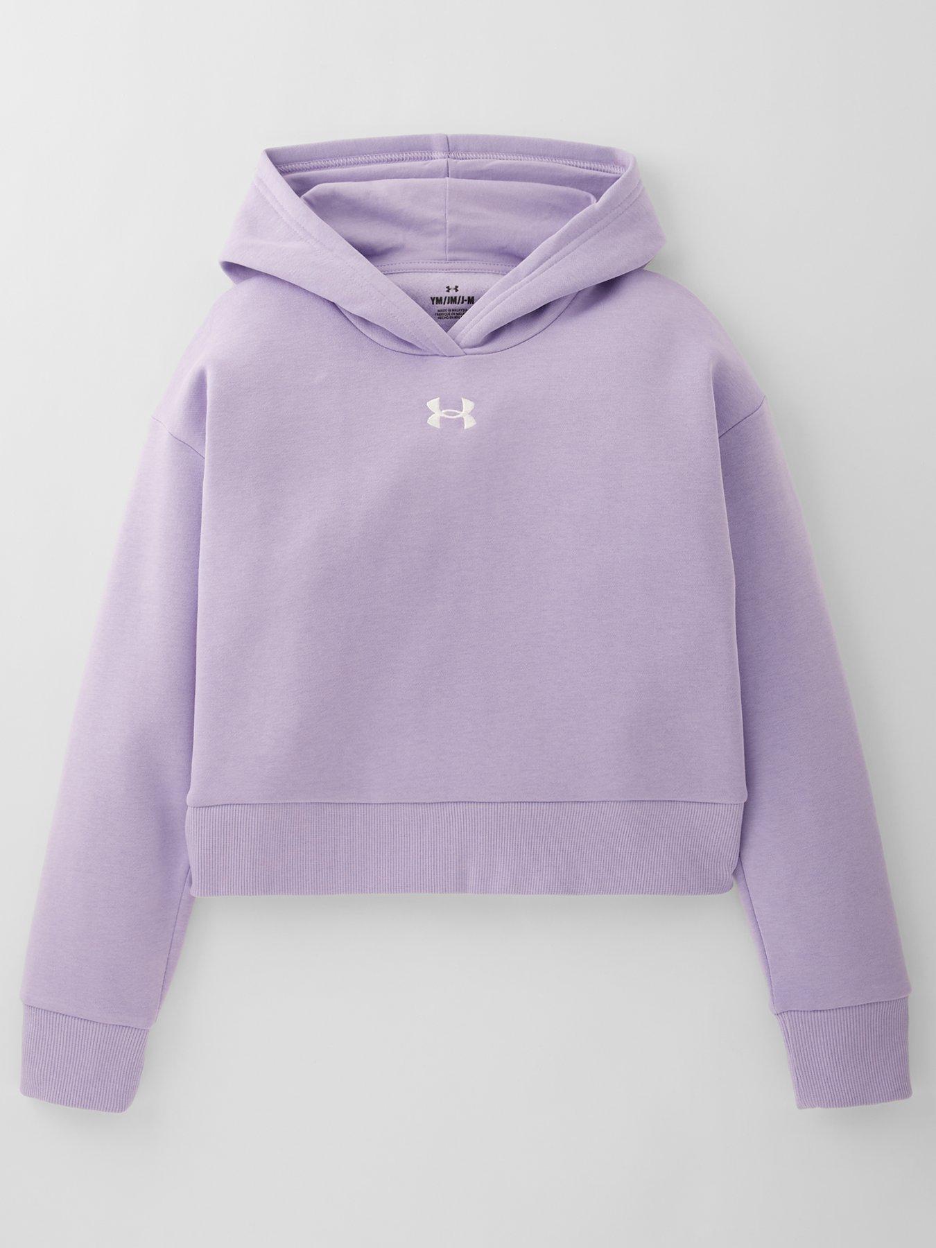 UNDER ARMOUR Junior Girls Training Rival Fleece Hoodie - Purple