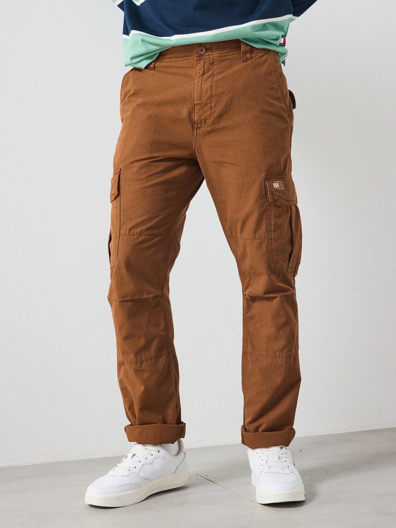 Tommy Jeans Ryan Ripstop Cargo Casual Pants - Brown