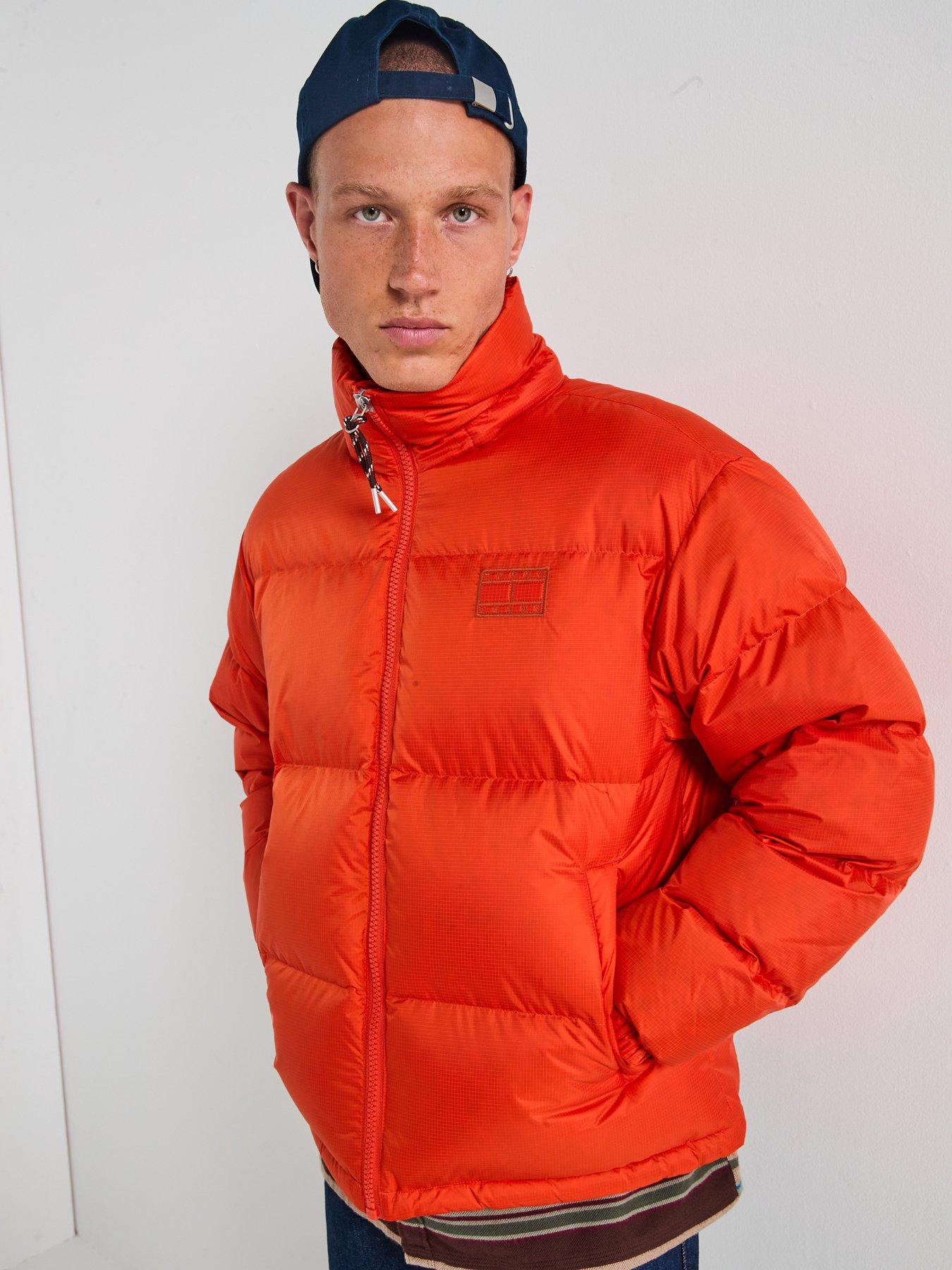 tommy-jeans-alaska-ripstop-quilted-jacket-orangefront