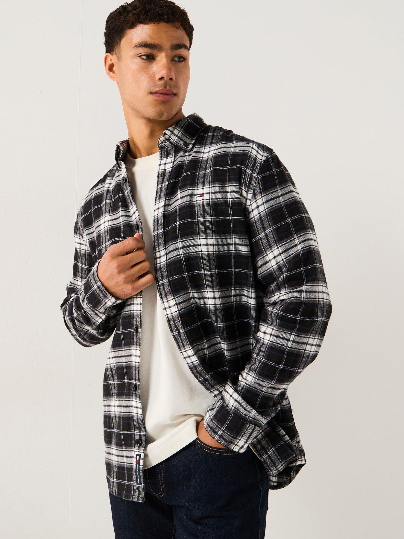 Tommy Jeans Flannel Check Shirt - Black
