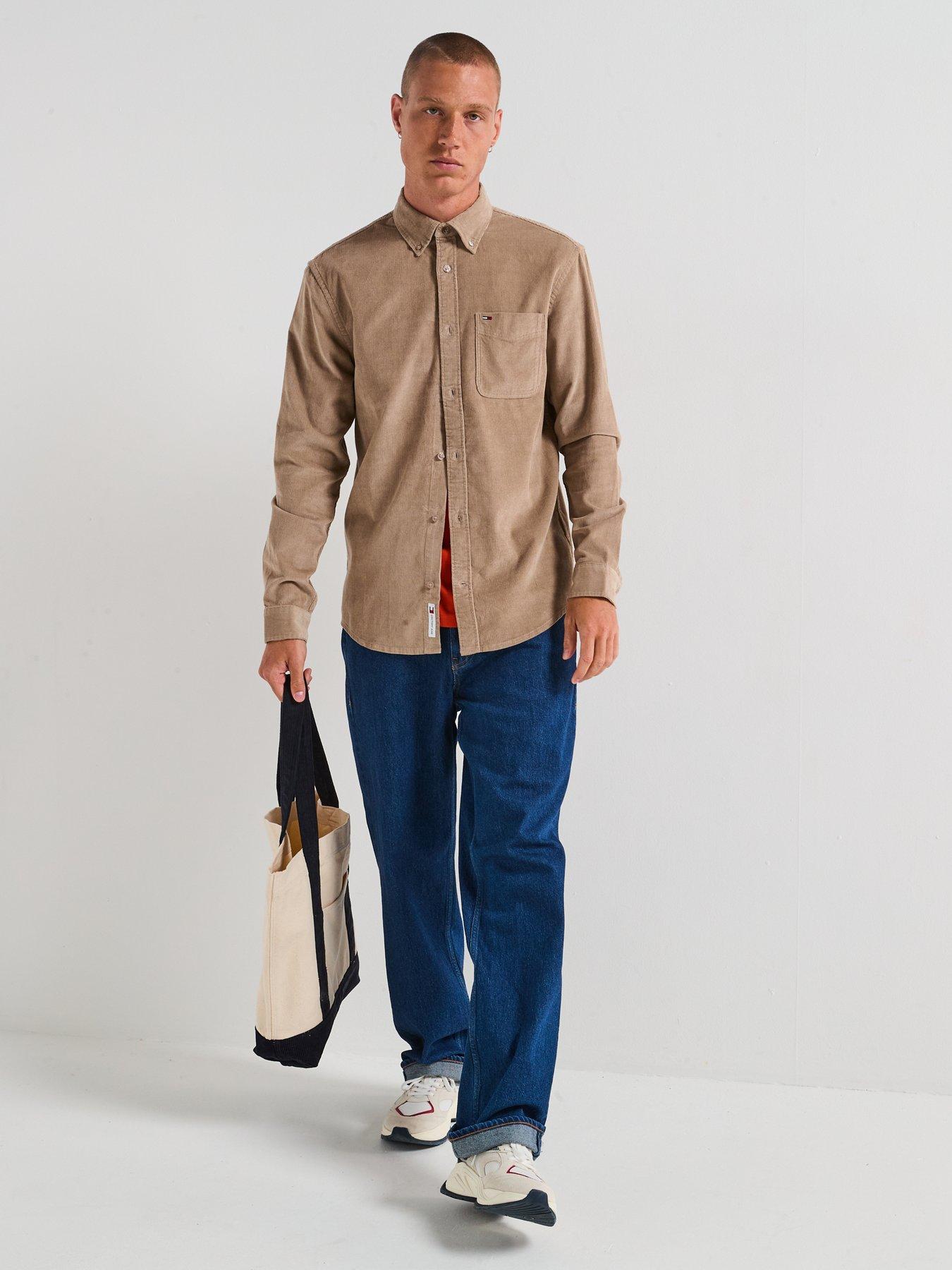 tommy-jeans-regular-cord-shirt-beigedetail