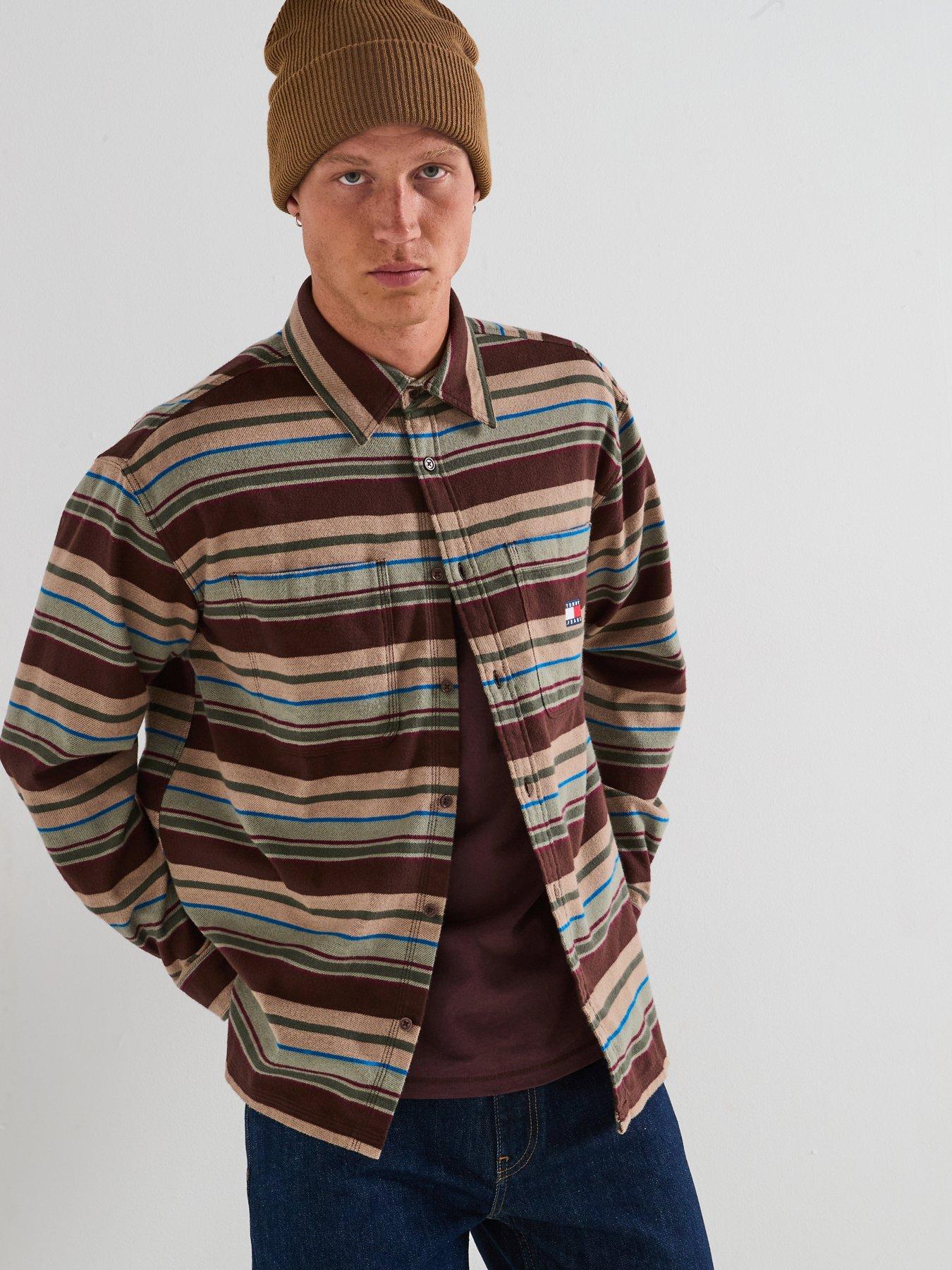 tommy-jeans-utility-flannel-overshirt-brown