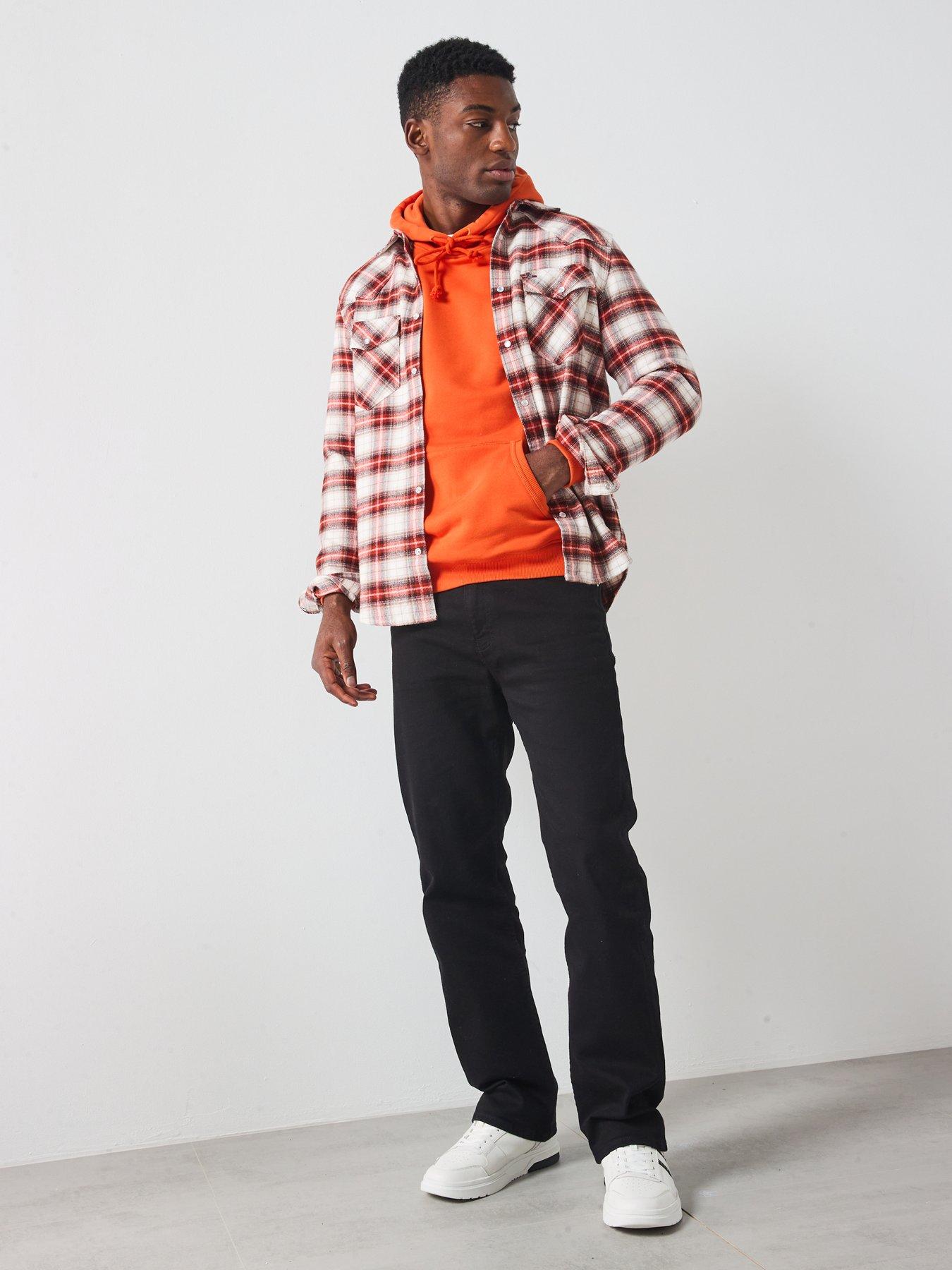 tommy-jeans-regular-western-flannel-check-shirt-orangeback