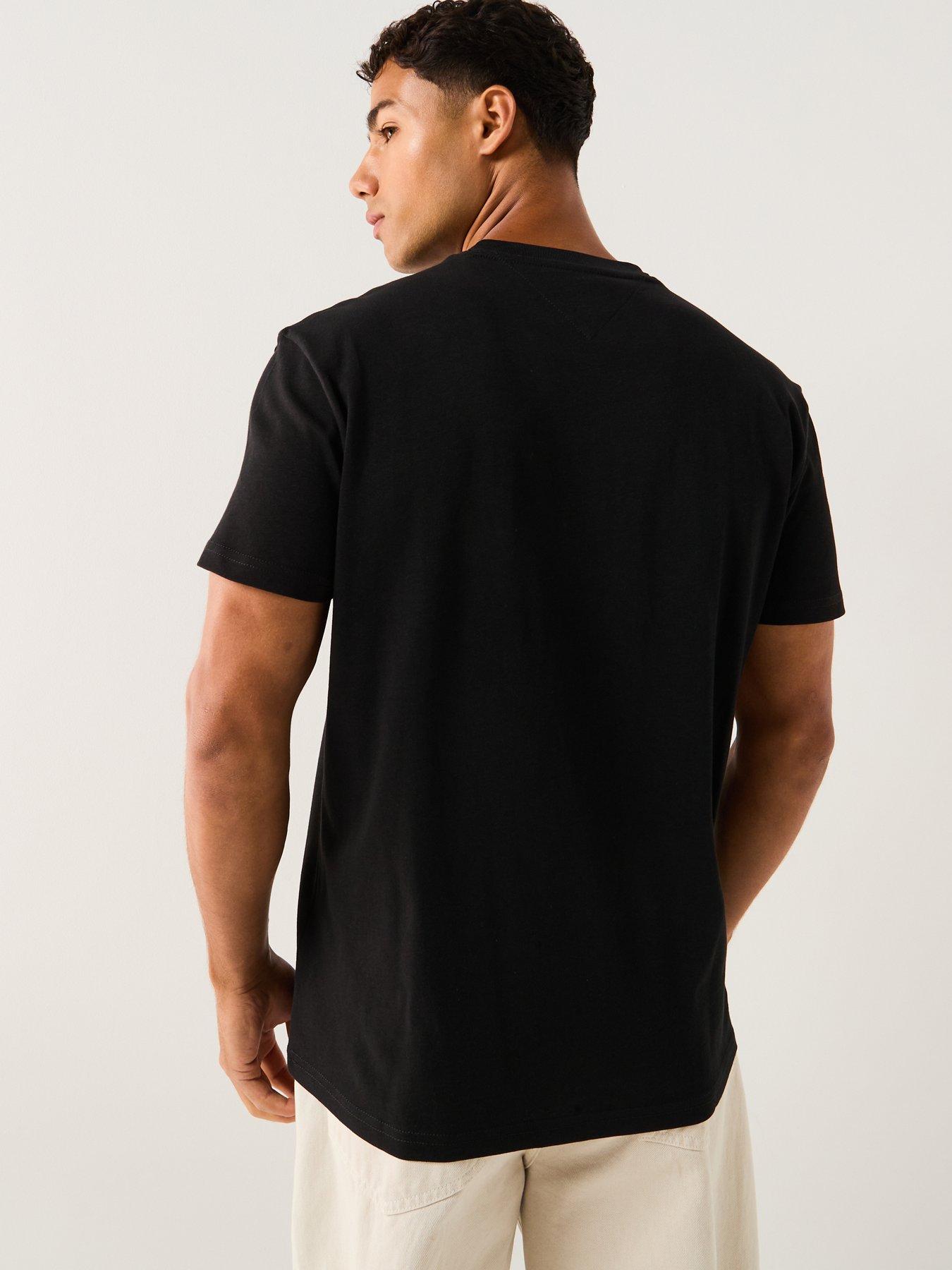 Image 2 of 6 of Tommy Jeans Regular Photo Flag T-Shirt - Black