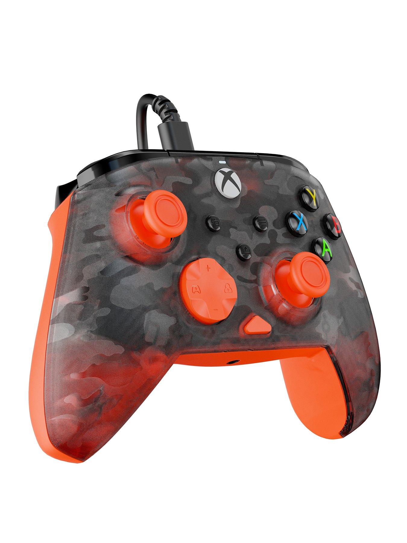 Image 3 of 8 of pdp Rematch Core Wired Controller XB, Ghost Camo Black & Orange
