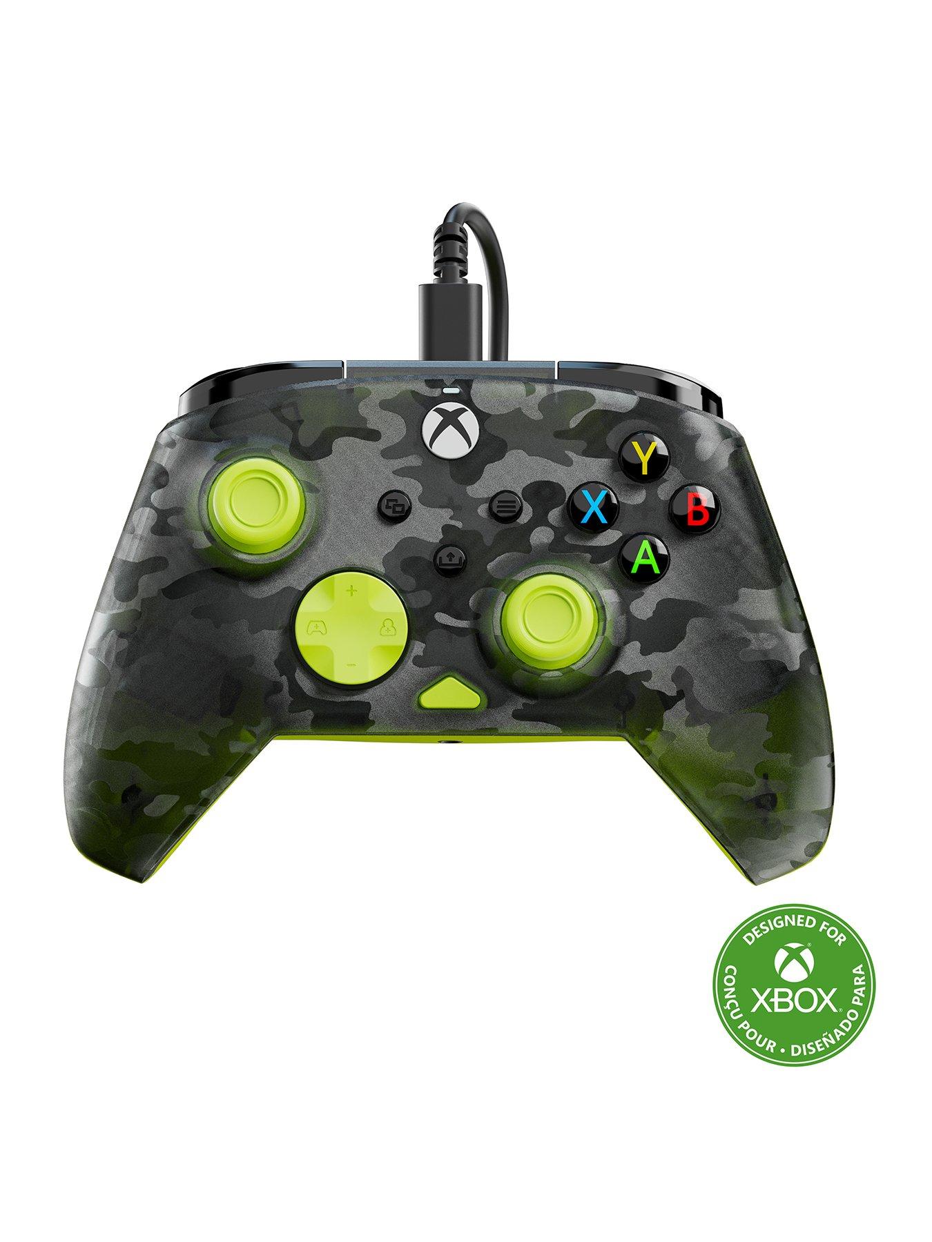 Image of pdp Rematch Core Wired Controller XB, Ghost Camo Black & Yellow