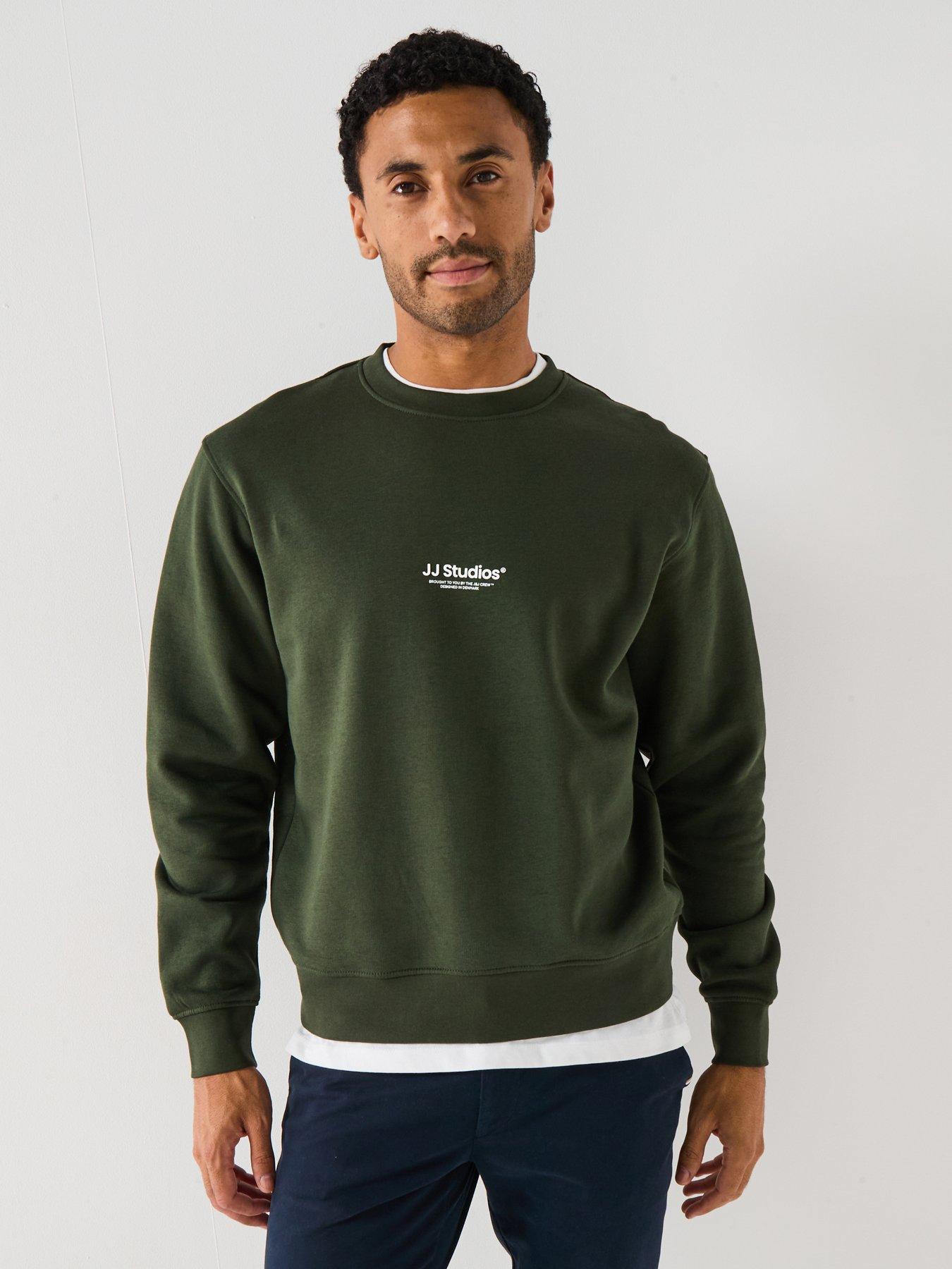 Image 1 of 6 of Jack & Jones Soho JJ Studios Crew Sweat - Green