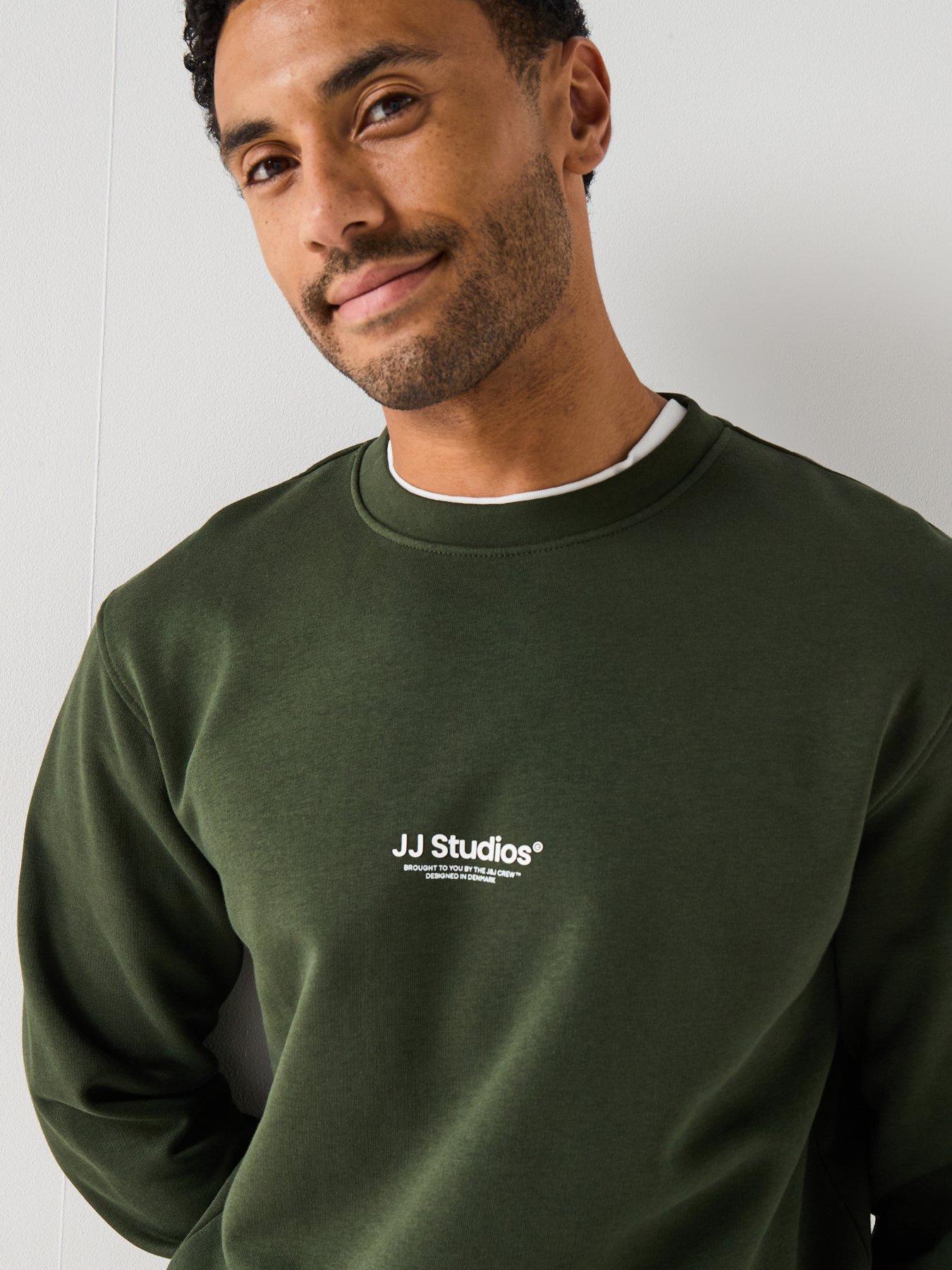 Image 4 of 6 of Jack & Jones Soho JJ Studios Crew Sweat - Green