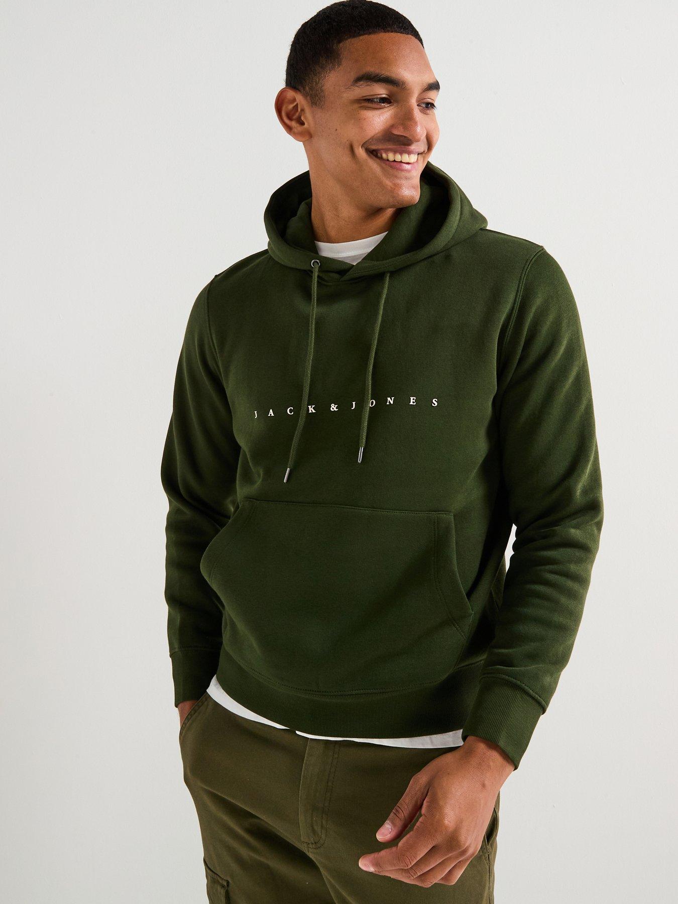 jack-jones-star-linear-logo-overhead-hoodie-greenfront
