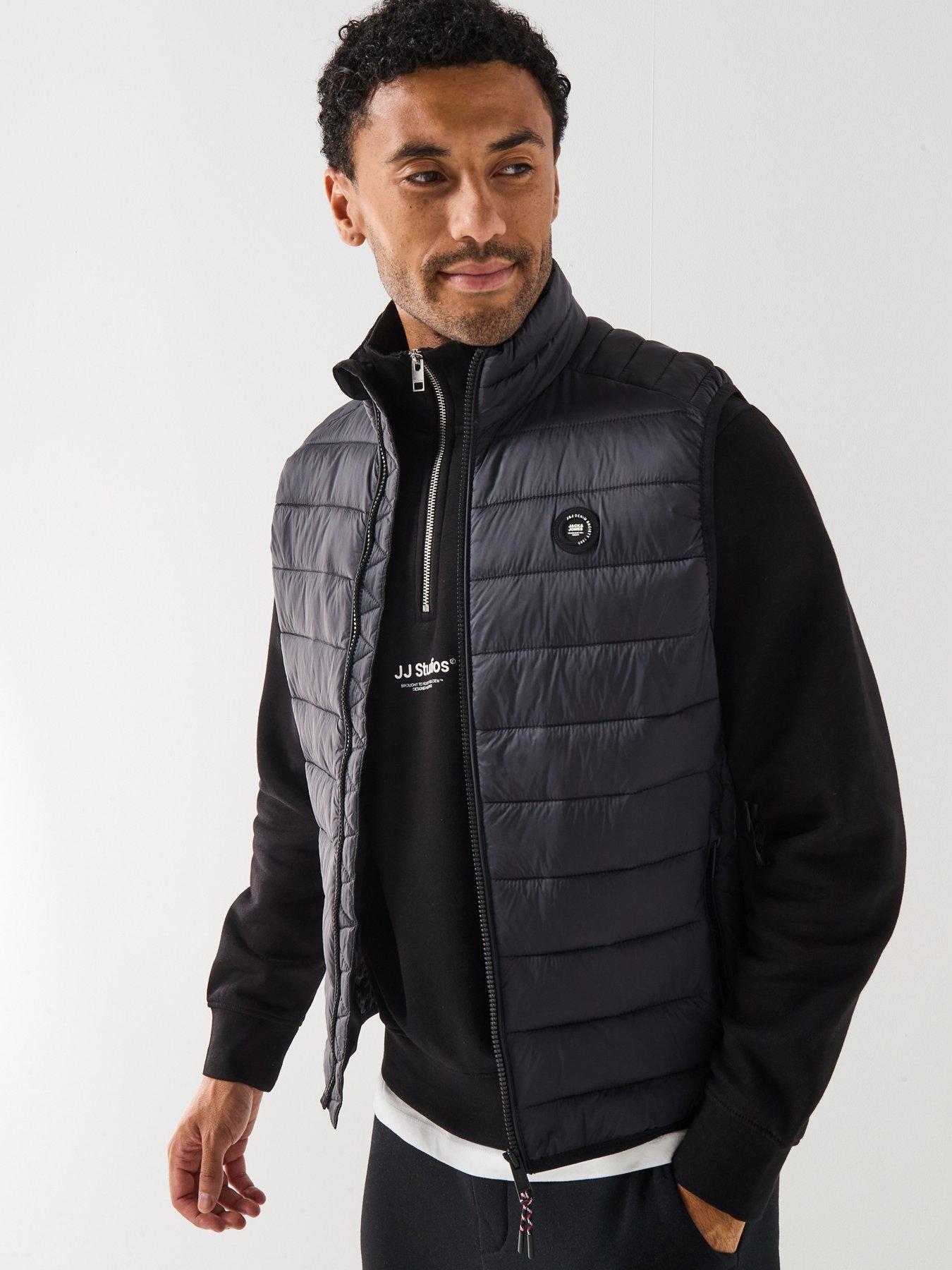 Image 1 of 6 of Jack & Jones Bradley Lightweight Padded Gillet - Black