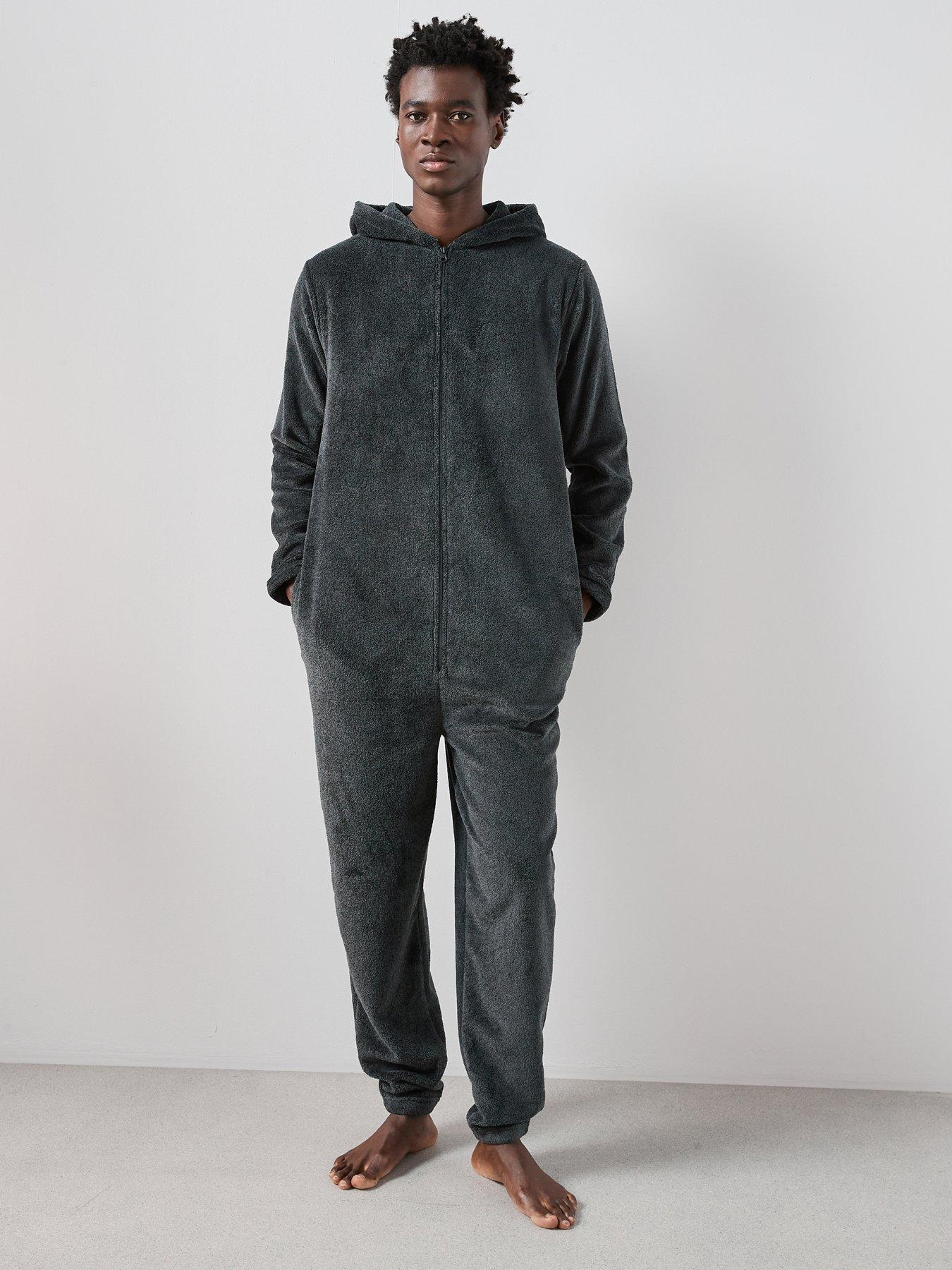 Image 1 of 7 of The Very Collection Fleece All-in-One - Charcoal
