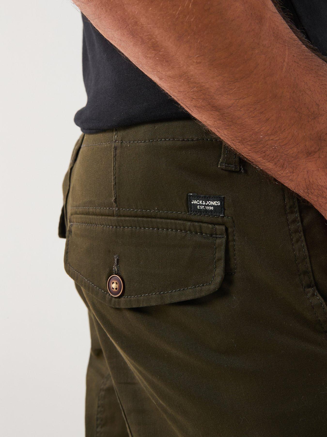 jack-jones-paul-flake-slim-fit-cuffed-cargo-trousers-khakioutfit