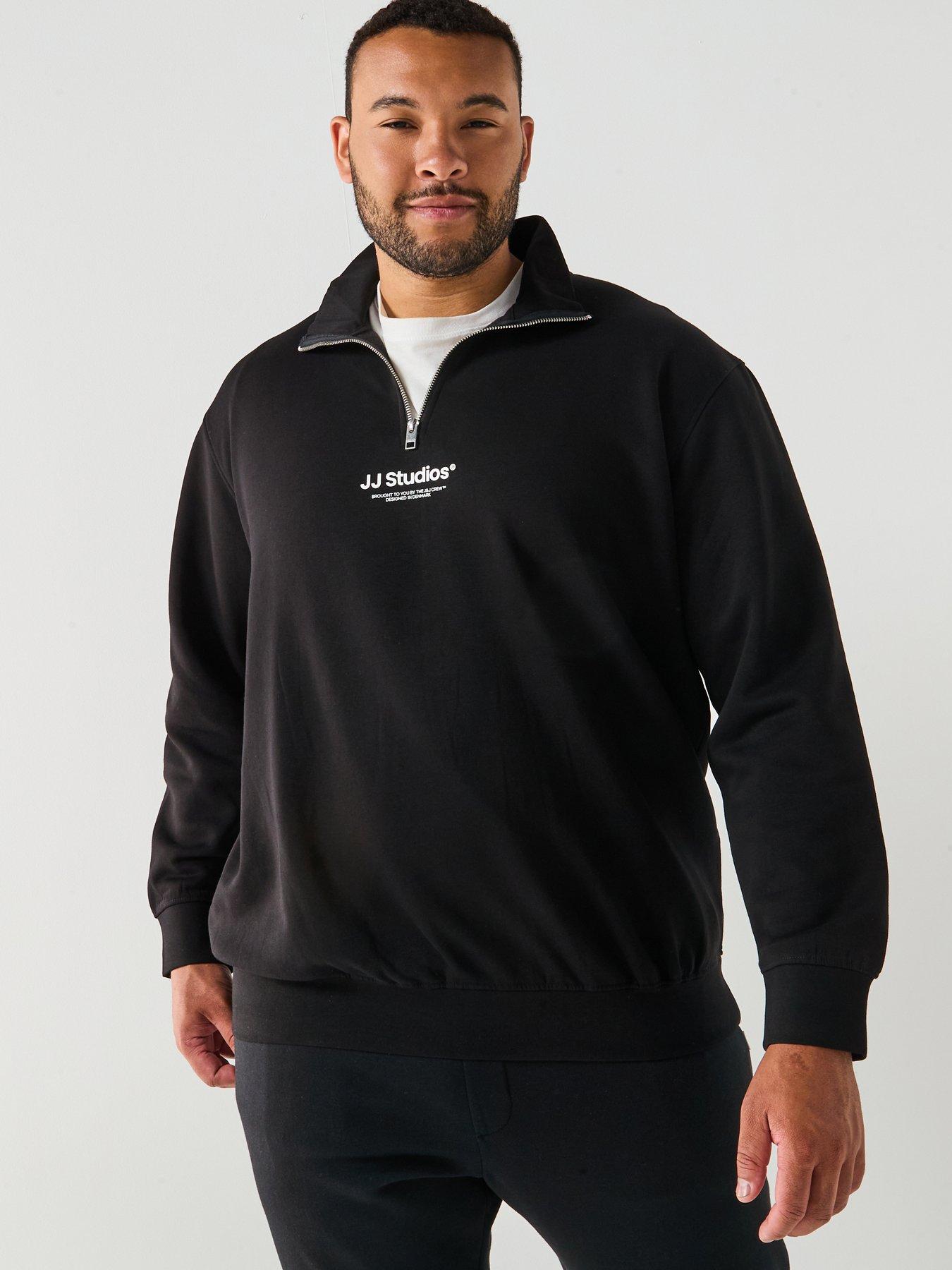 jack-jones-plus-size-soho-jj-studios-14-zip-sweater-black