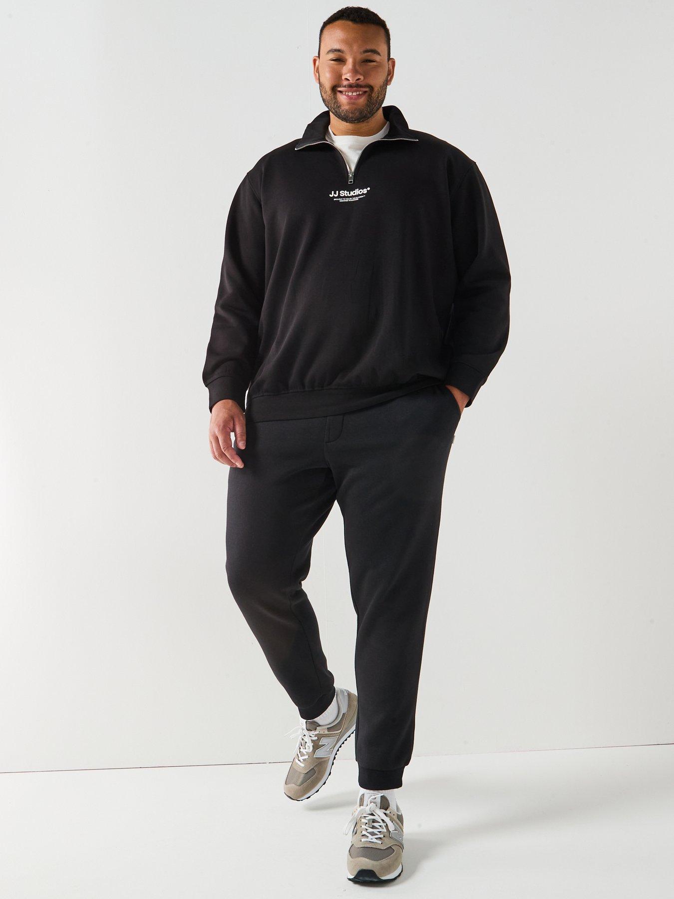 jack-jones-plus-size-soho-jj-studios-14-zip-sweater-blackback