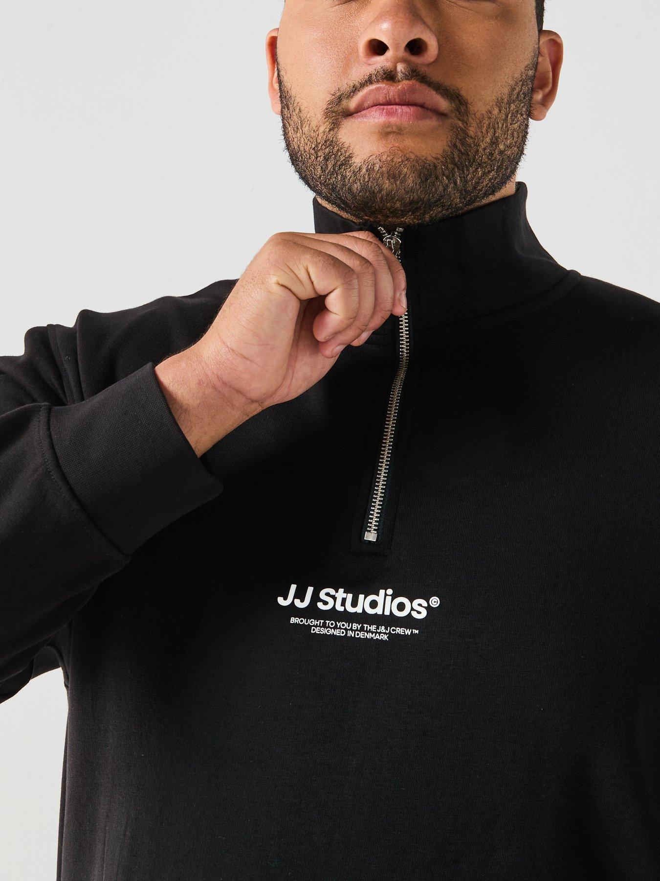 jack-jones-plus-size-soho-jj-studios-14-zip-sweater-blackdetail