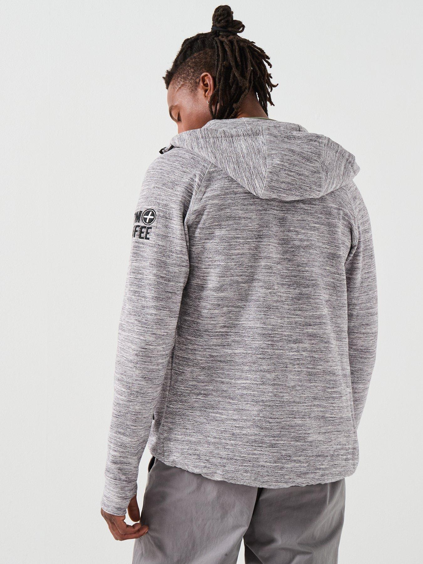 gym-coffee-mens-training-fleck-hoodie-greystillFront