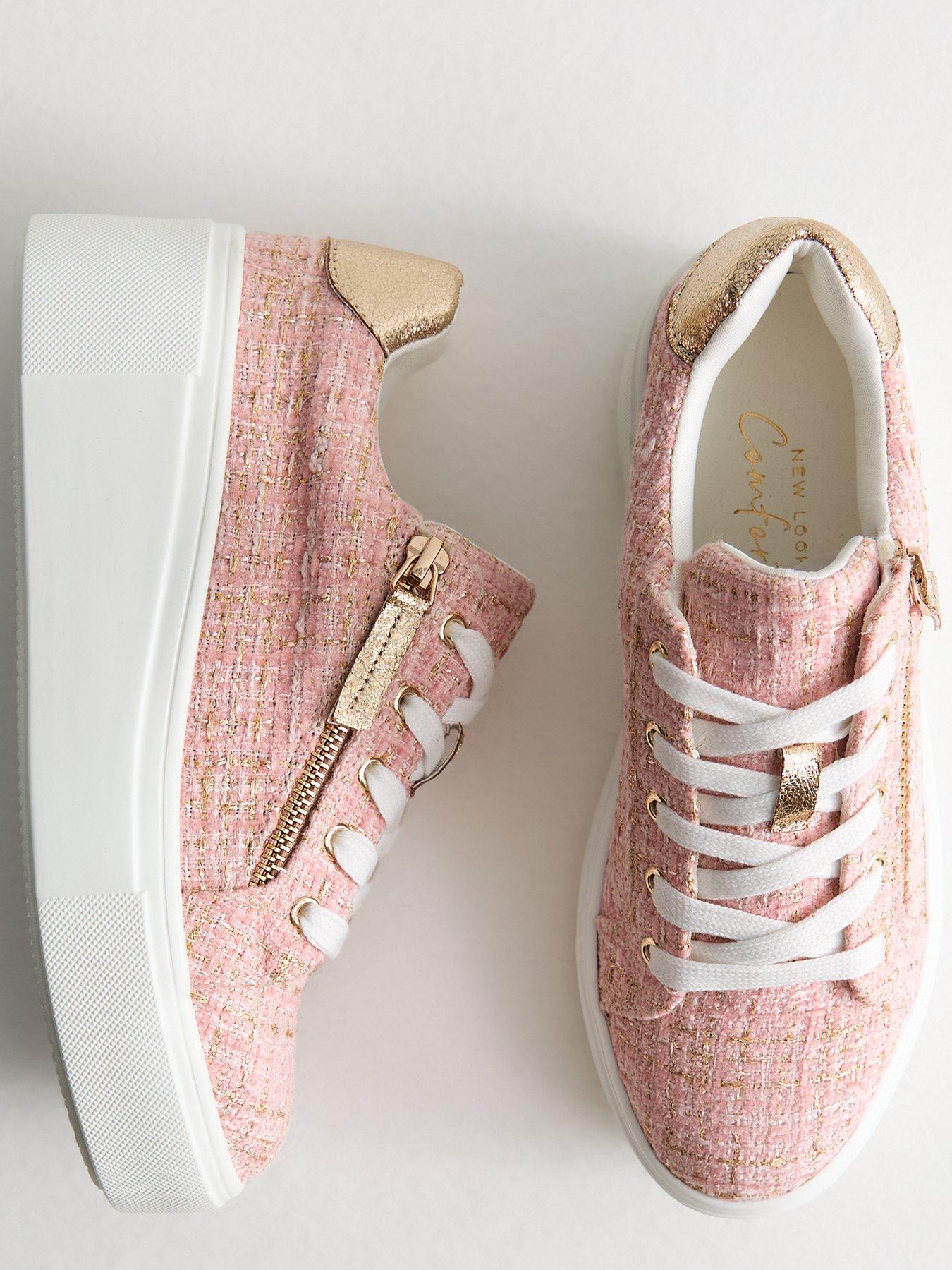 new-look-pink-boucle-flatform-trainersoutfit