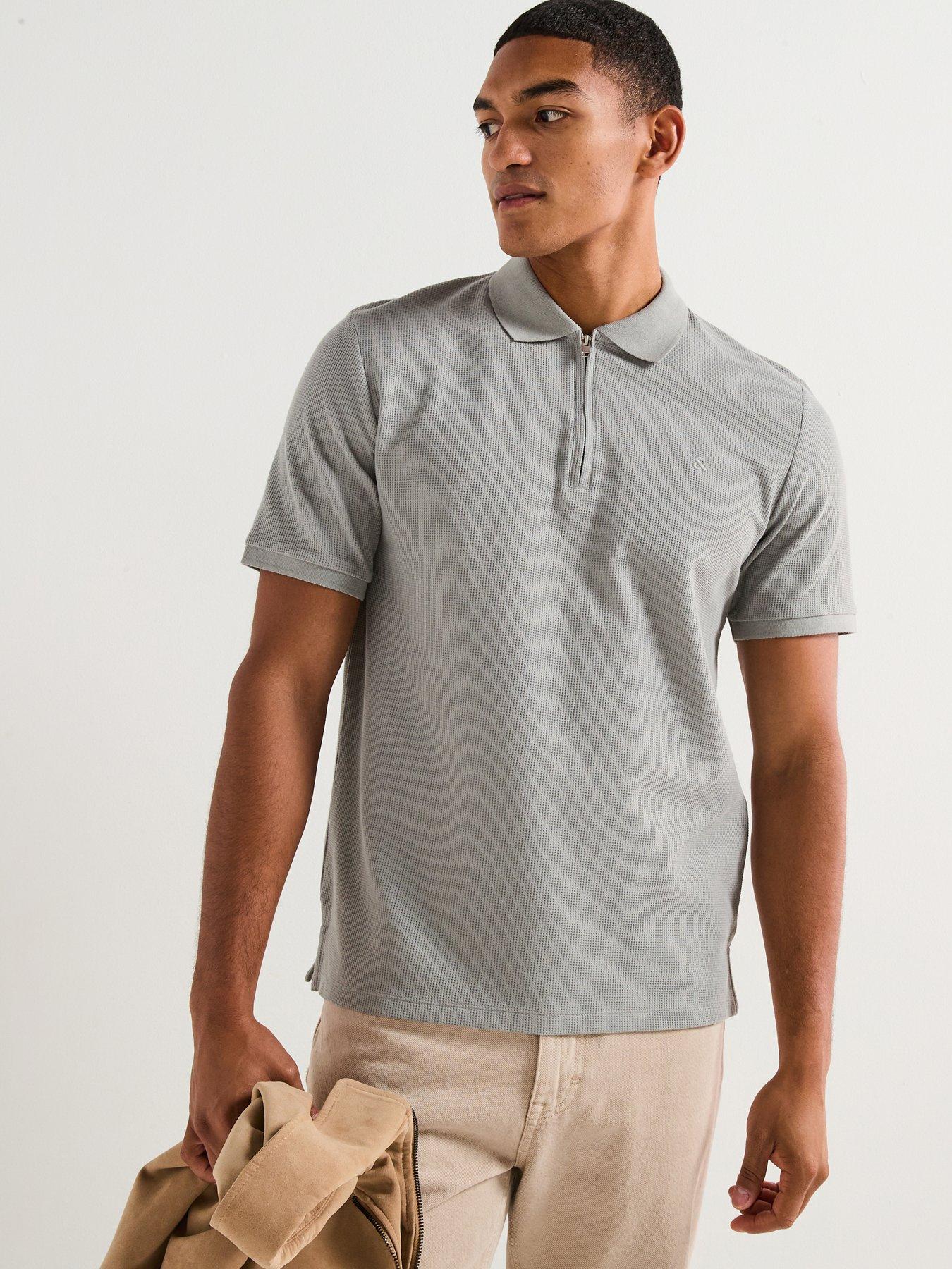 jack-jones-austin-micro-waffle-zip-polo-shirt-grey