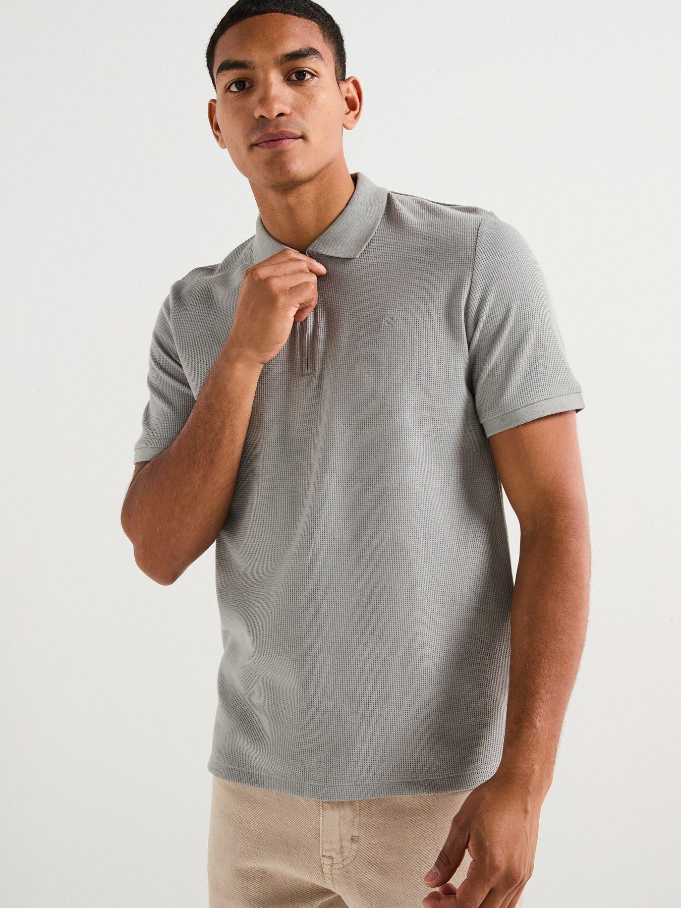 jack-jones-austin-micro-waffle-zip-polo-shirt-greyoutfit