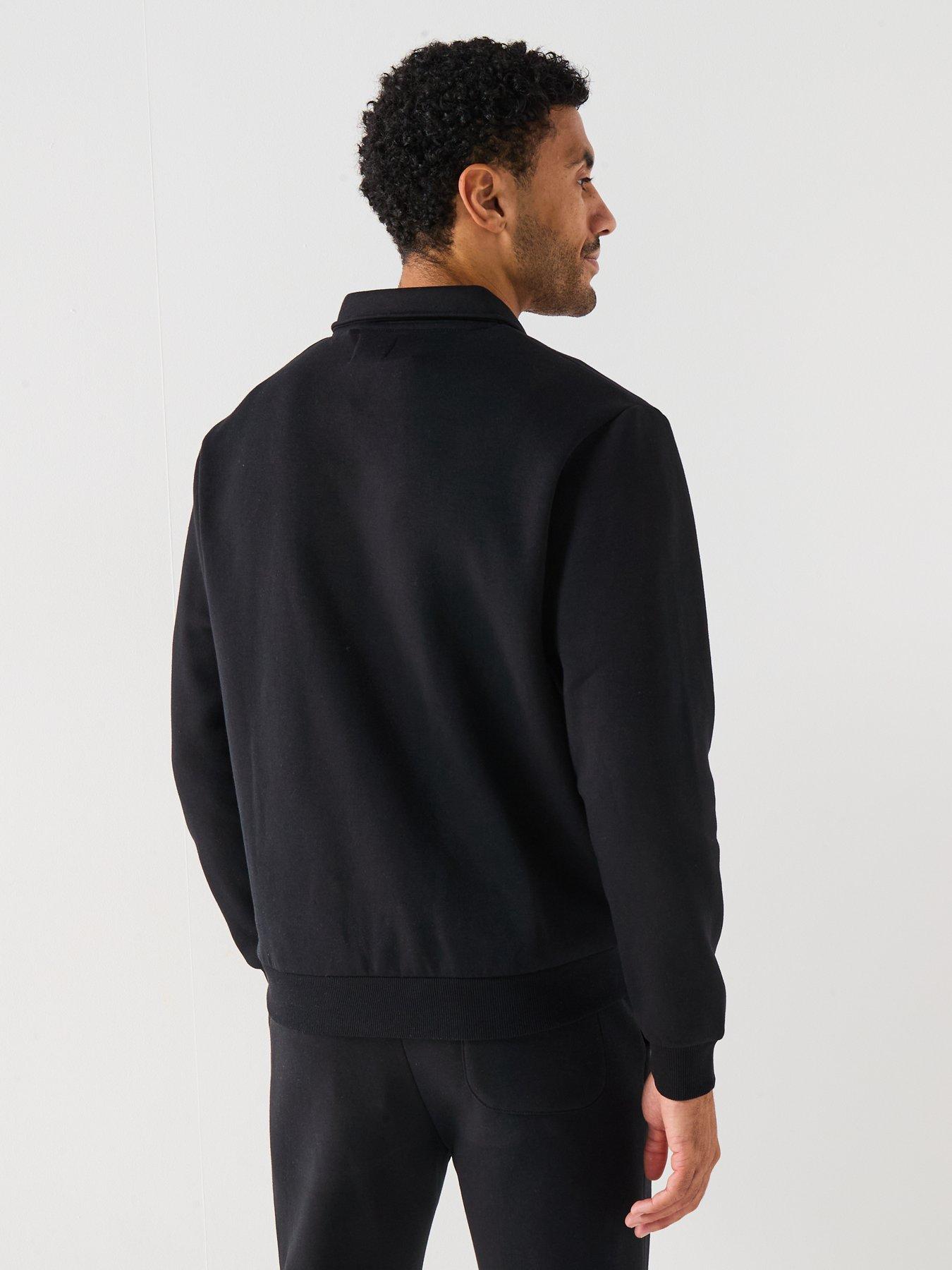 Image 2 of 6 of Jack & Jones Bradley 1/4 Button Sweat - Black
