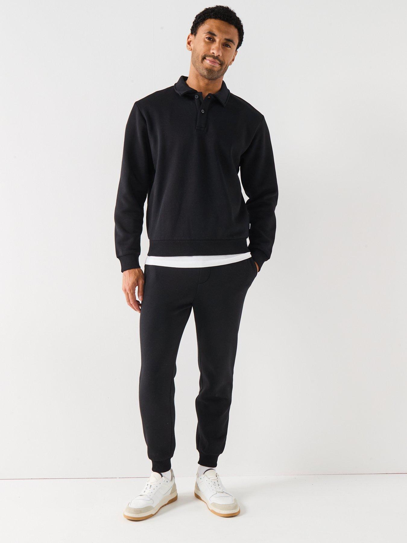 Image 6 of 6 of Jack & Jones Bradley 1/4 Button Sweat - Black