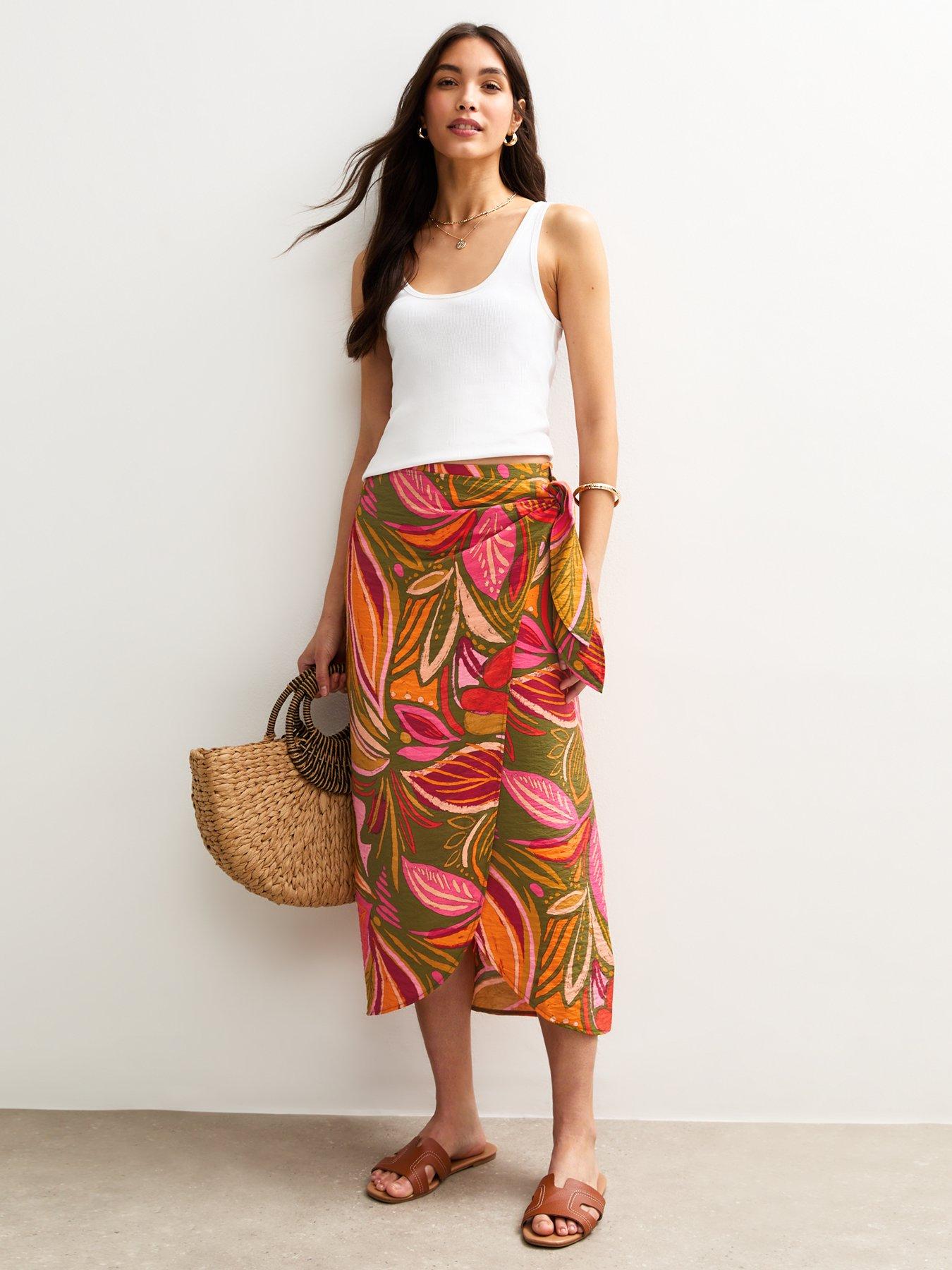 new-look-pink-leaf-print-midi-sarong-skirtback