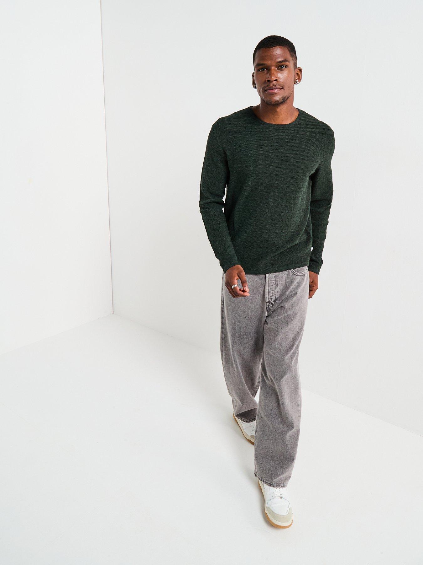 jack-jones-george-textured-crew-knitted-jumper-dark-greenback