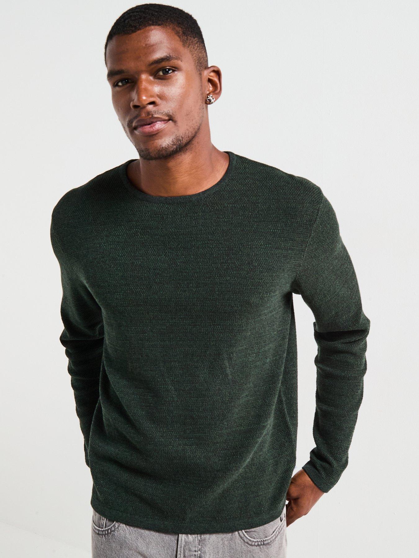 jack-jones-george-textured-crew-knitted-jumper-dark-greendetail