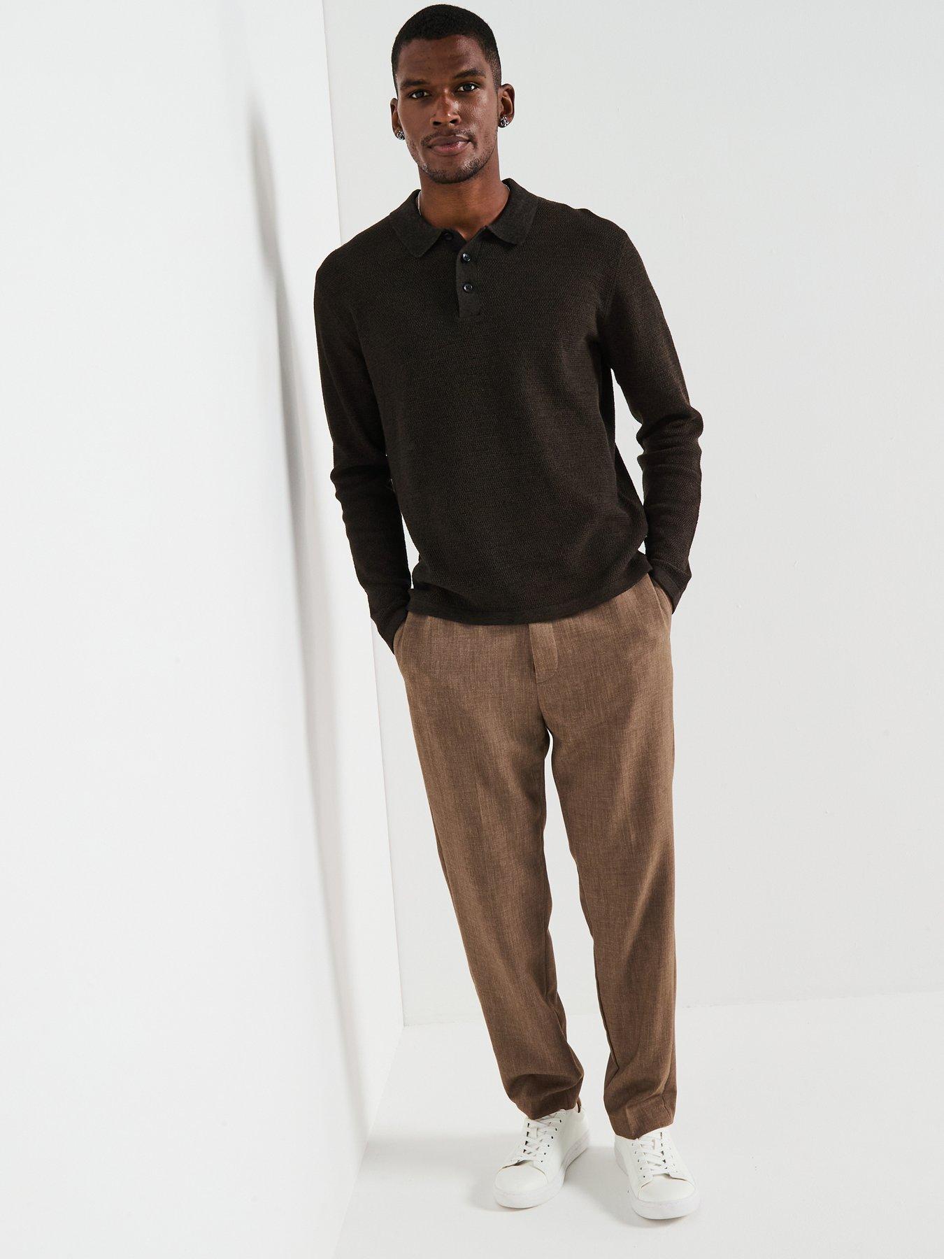 Image 3 of 6 of Jack & Jones George Textured Knitted Polo - Black