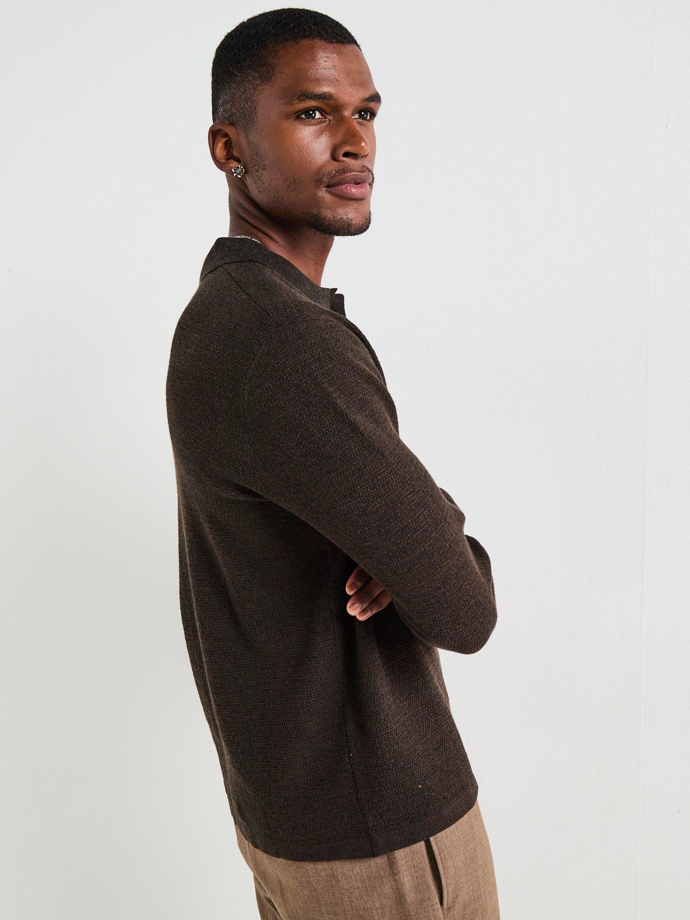 Image 6 of 6 of Jack & Jones George Textured Knitted Polo - Black