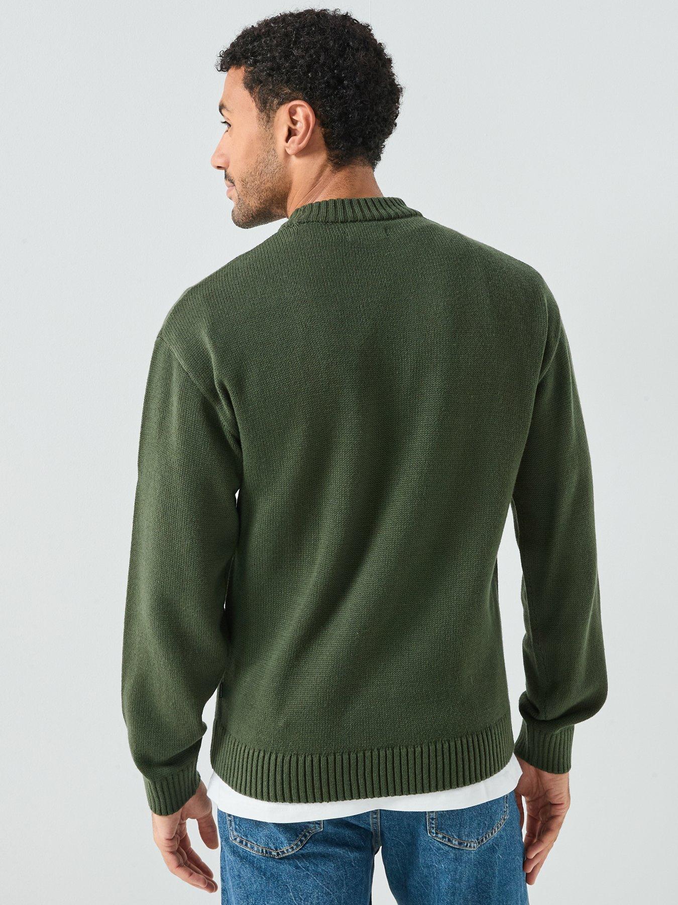 jack-jones-urban-heavy-gauge-knitted-jumper-greenstillFront