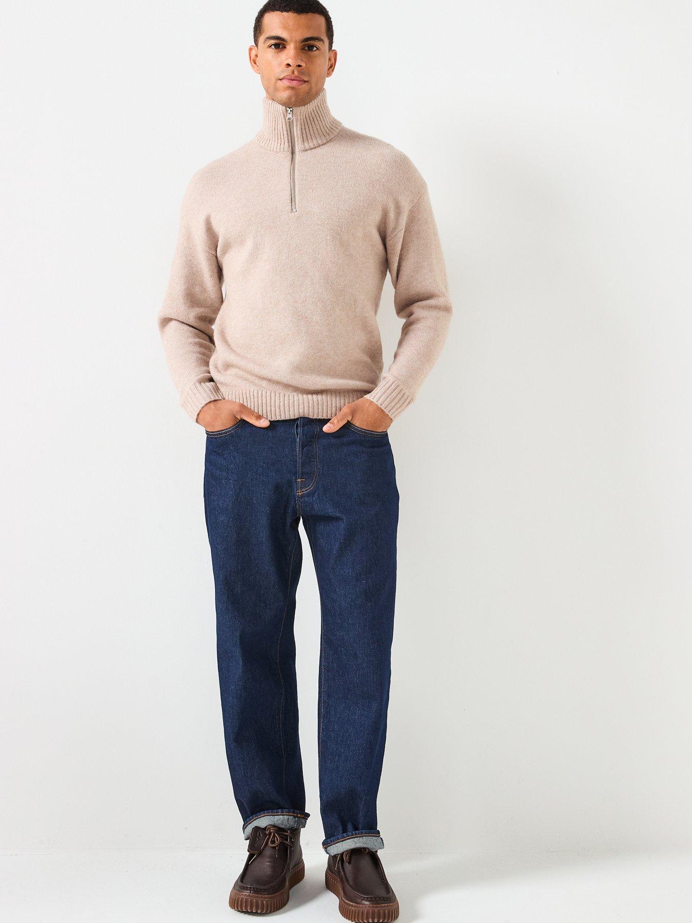 jack-jones-soho-ollie-melanged-14-zip-knitted-jumper-light-beigeback