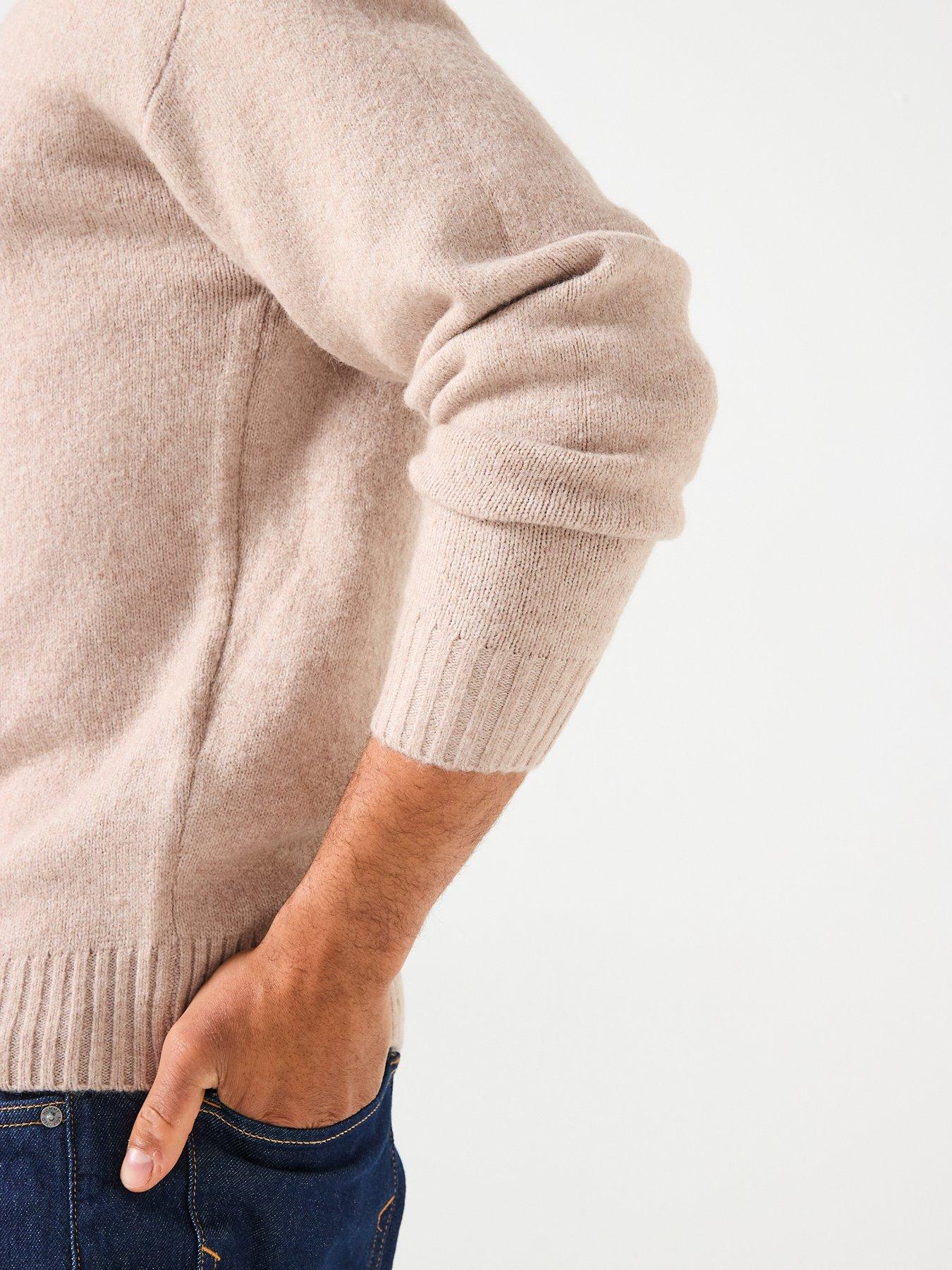 jack-jones-soho-ollie-melanged-14-zip-knitted-jumper-light-beigedetail