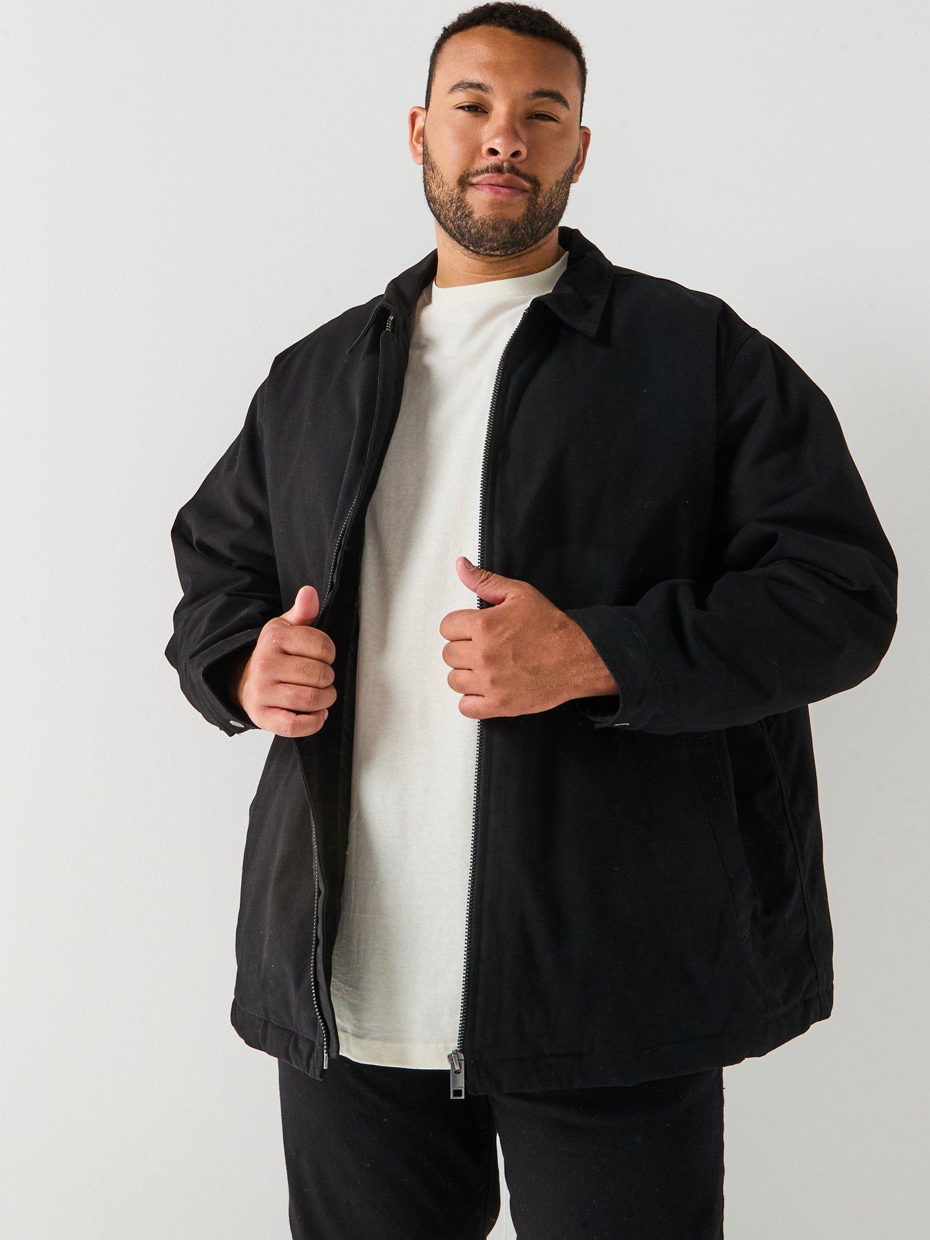 Jack & Jones Plus Size Dover Worker Harrington - Black