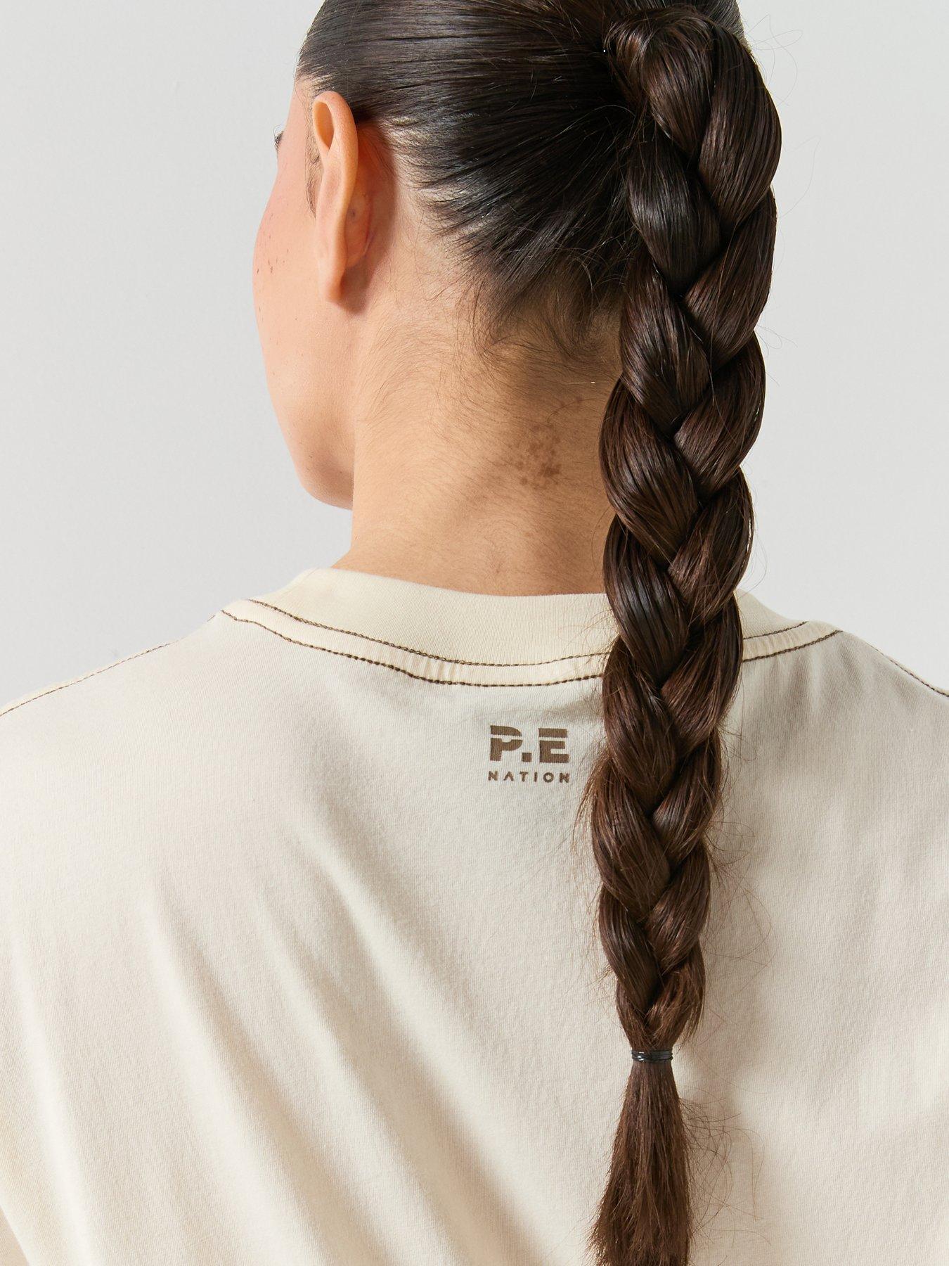 Image 4 of 5 of P.E Nation Womens Training Shift T-Shirt - White
