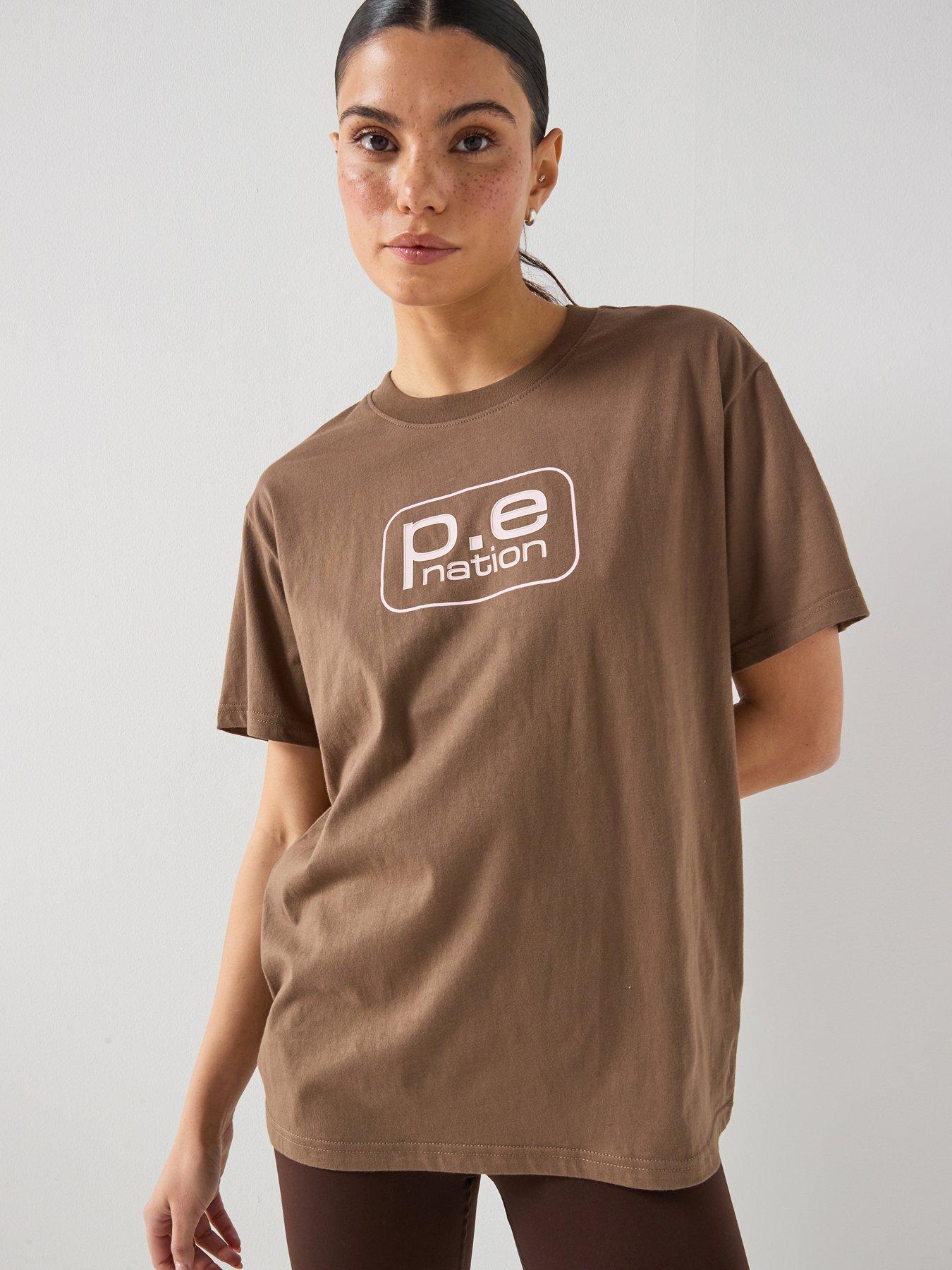 pe-nation-womens-training-flux-short-sleeve-t-shirt-brown
