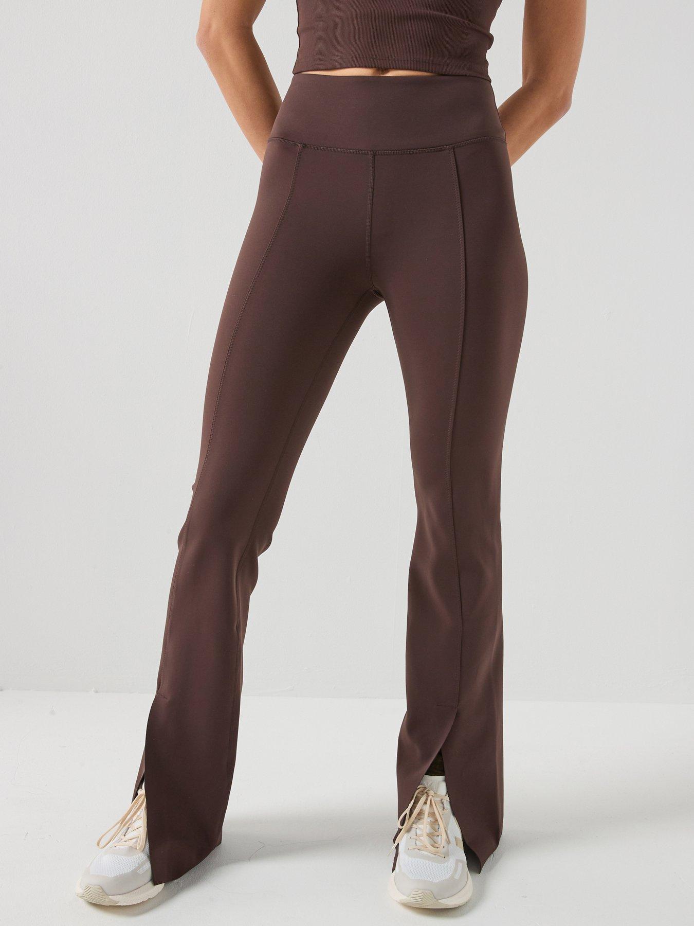 pe-nation-womens-training-elevation-flared-leggings-brownfront