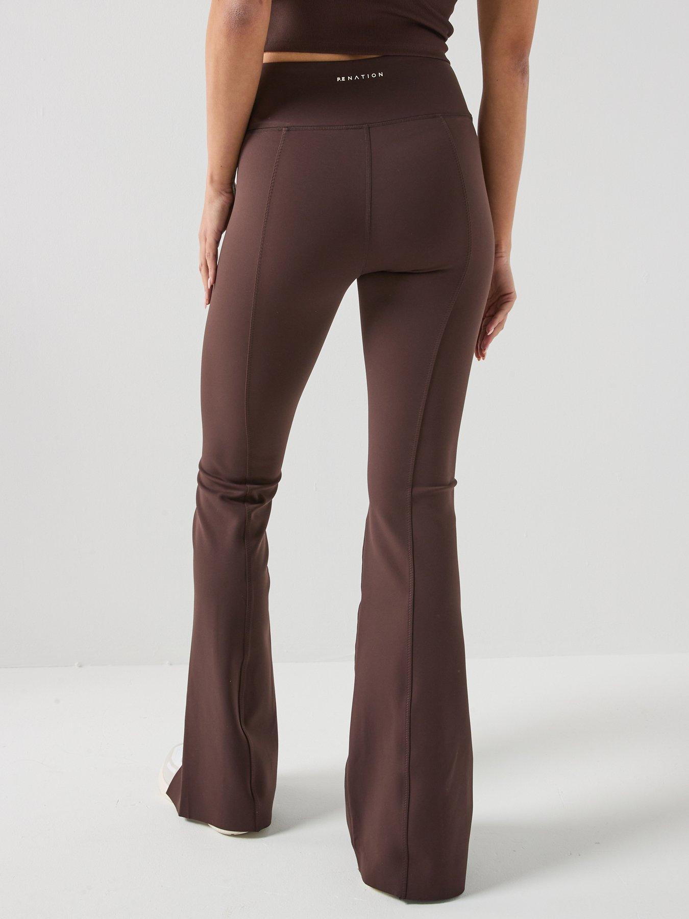 pe-nation-womens-training-elevation-flared-leggings-brownstillFront