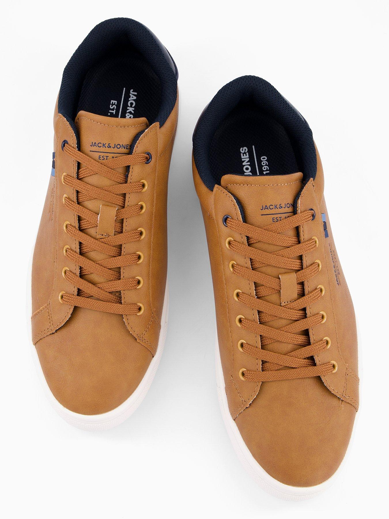 jack-jones-pu-leather-lace-up-sneakers-brownoutfit