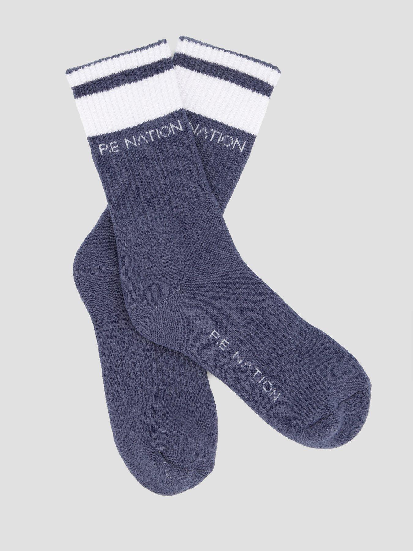 Image 2 of 4 of P.E Nation Womens Training Homage Socks - Blue