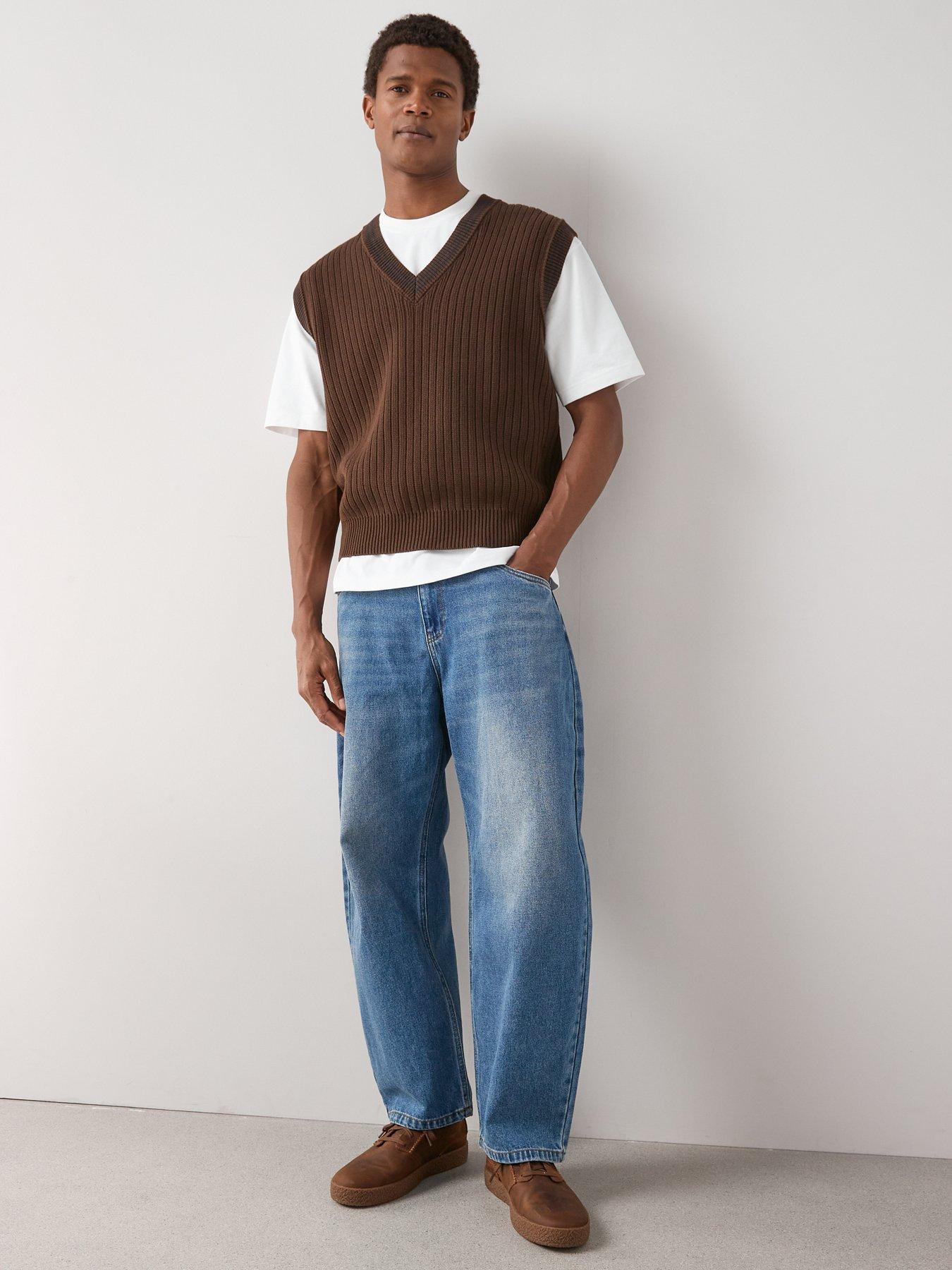 Image 3 of 7 of The Very Collection Pure Cotton Knitted Vest - Brown