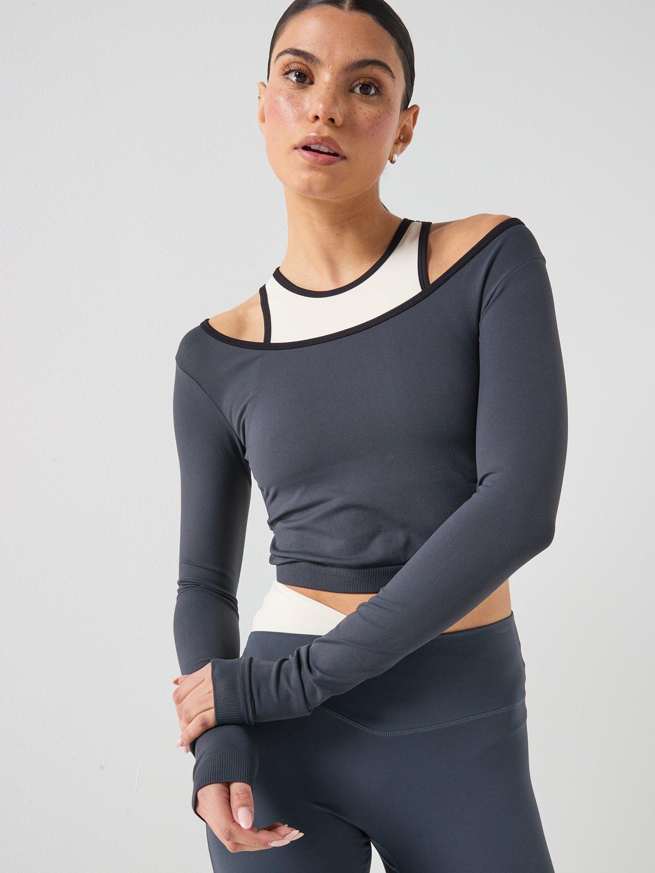 Image 6 of 6 of P.E Nation Womens Training Sutton Cropped Top - Navy