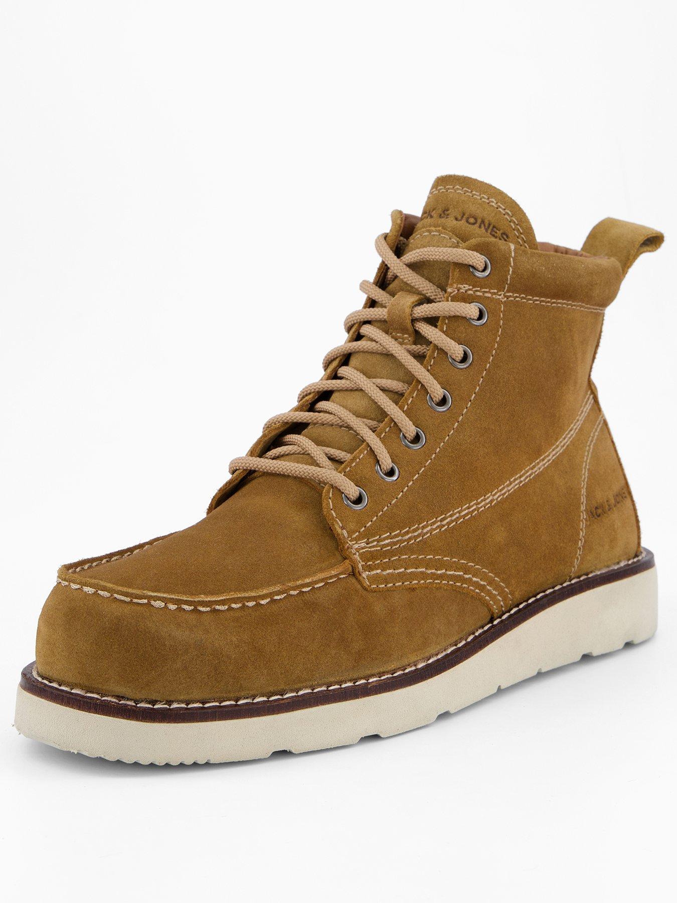 Image 2 of 7 of Jack & Jones Toronto Apron Suede Lace Up Boots - Light Brown