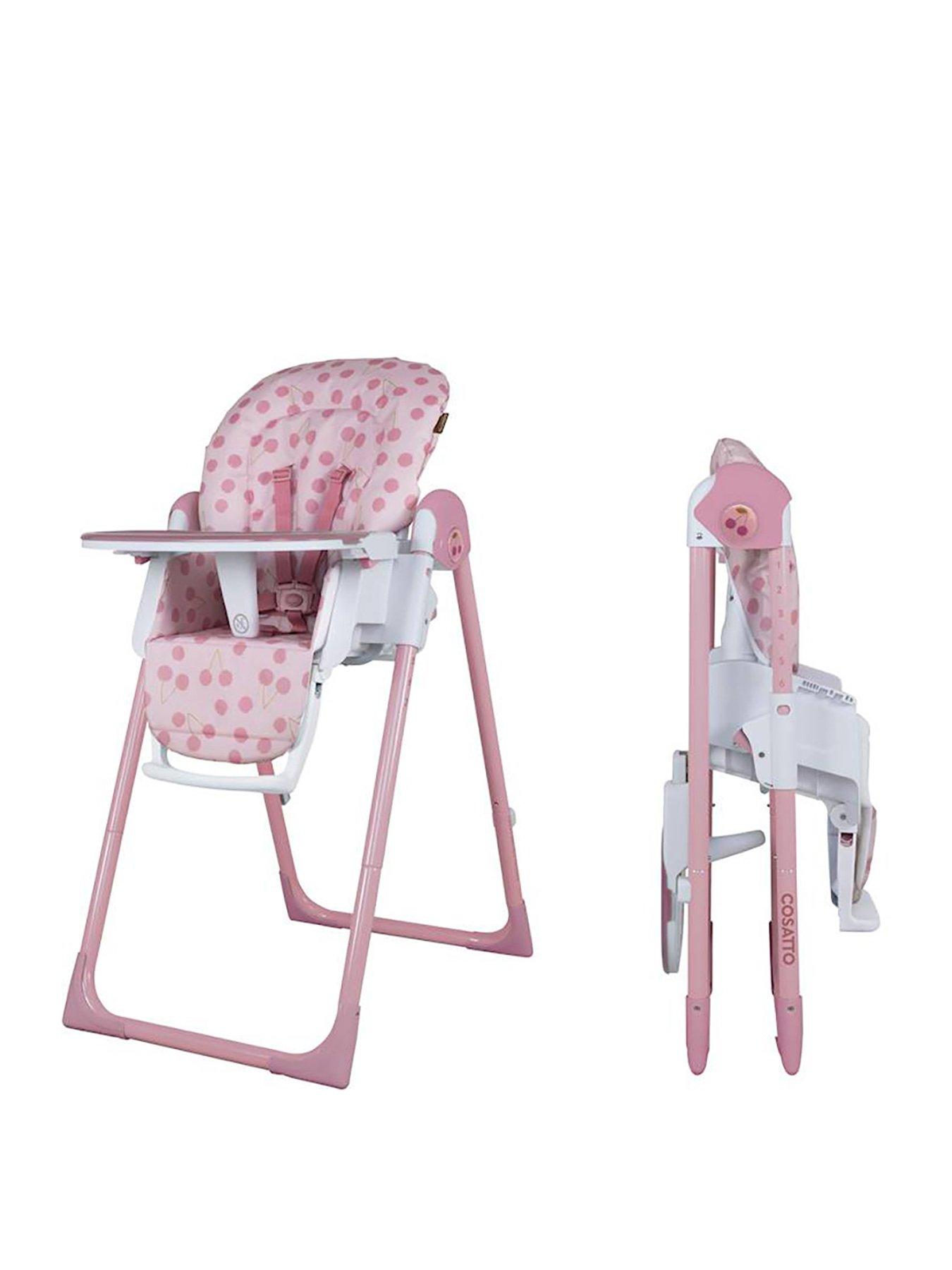 Cosatto Pip 0+ Highchair, adjustable with Newborn Recline (Birth-15kg) - Cherry Pie