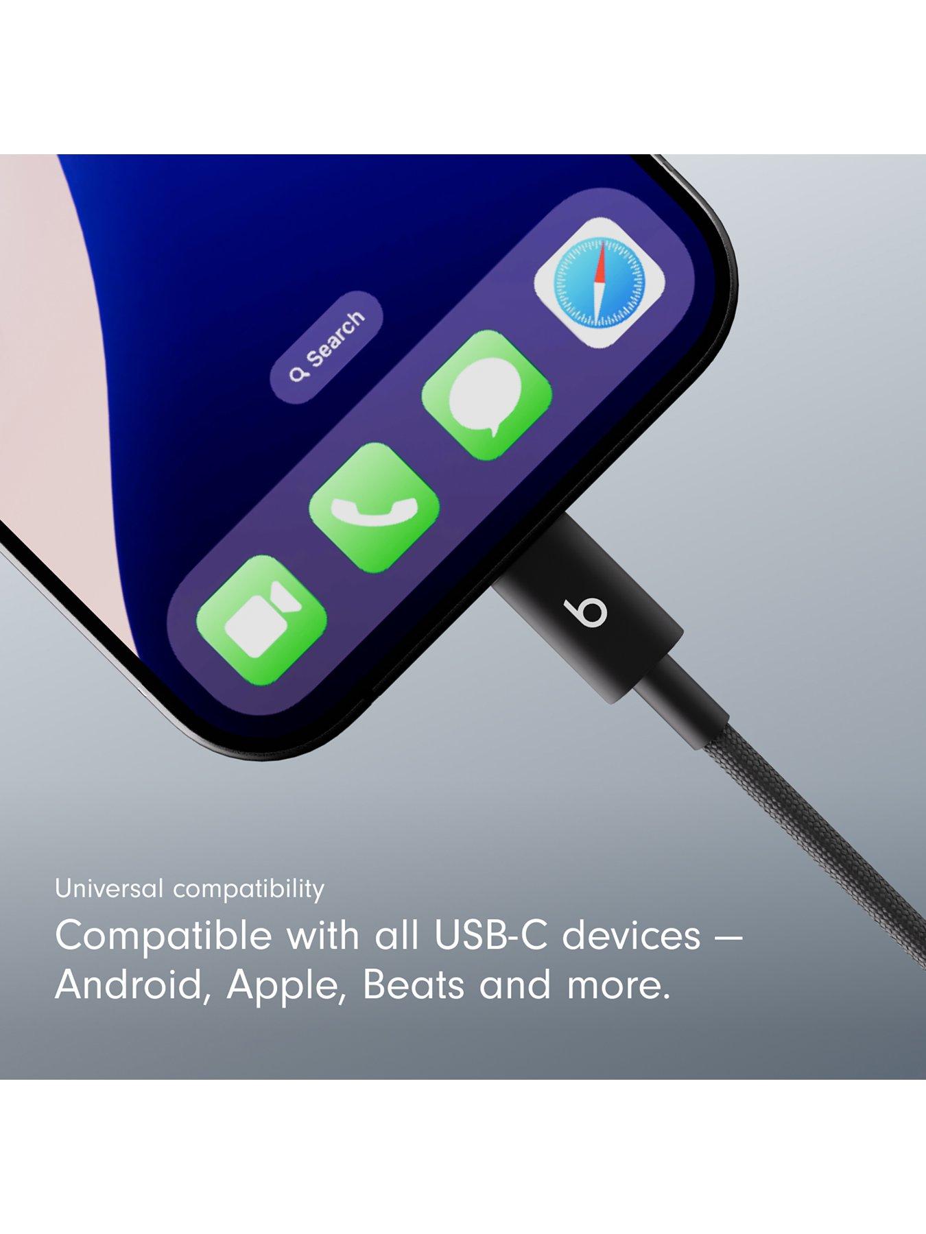 Image 3 of 8 of Beats USB-C to USB-C Woven Cable (1.5 m) - Bolt Black