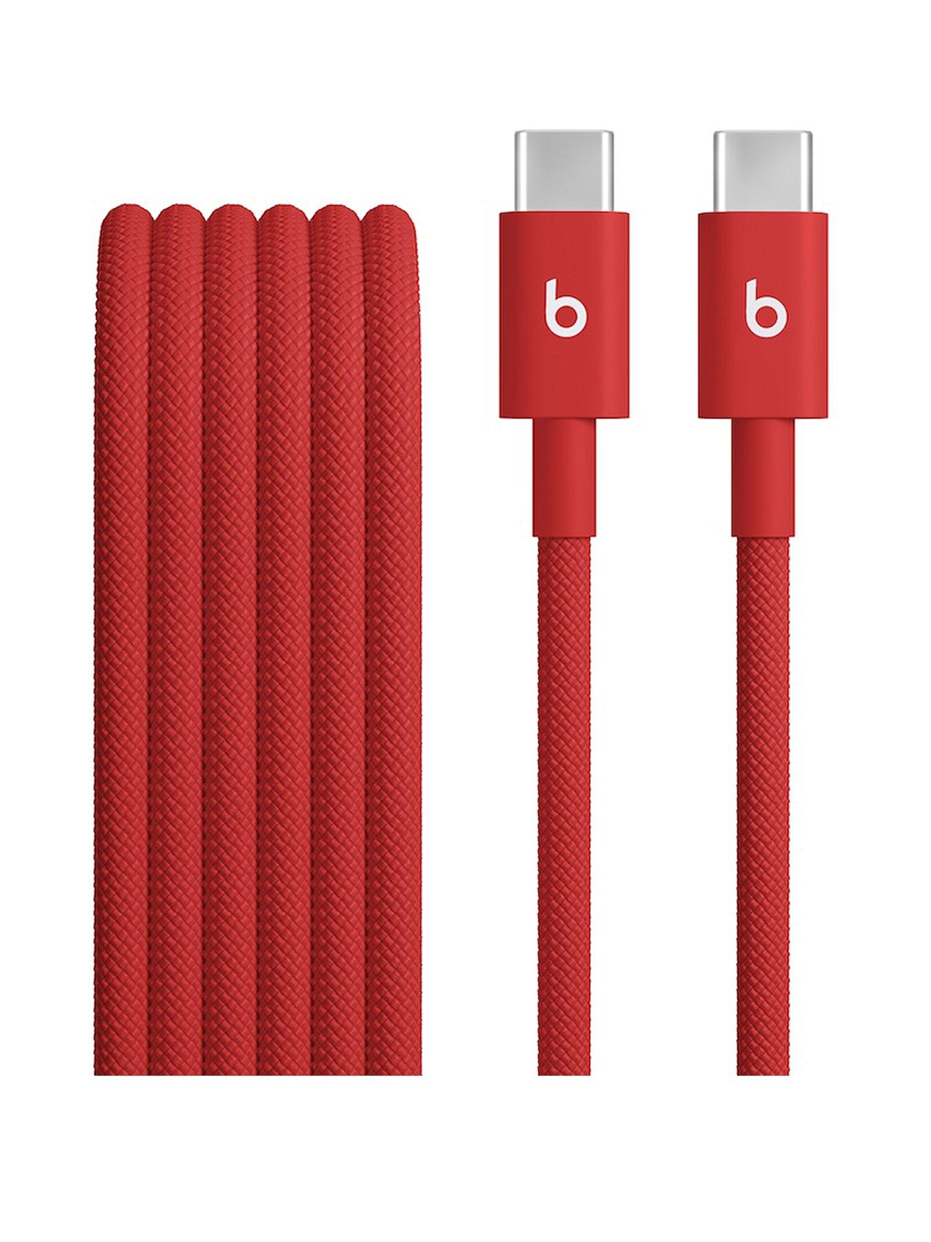undefined USB-C to USB-C Woven Cable (1.5 m) - Rapid Red